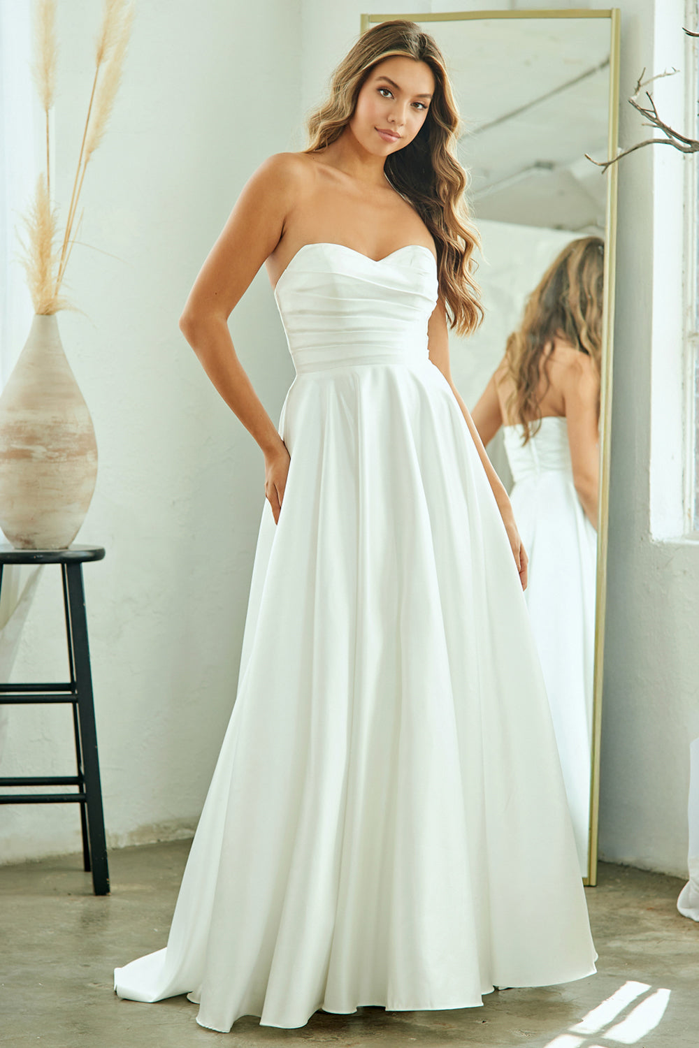 STRAPLESS A-LINE WEDDING BALL GOWN BY AMELIA COUTURE STYLE 5076 – Bridal  Hive