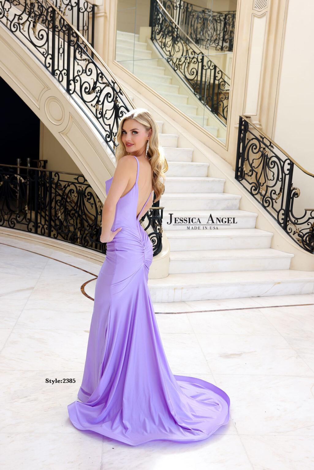 SPAGHETTI STRAPS LOW OPEN BACK DRESS BY Jessica Angel collection 2385 Bridal Hive SPAGHETTI STRAPS LOW OPEN BACK DRESS BY Jessica Angel collection 2385 Bridal Hive