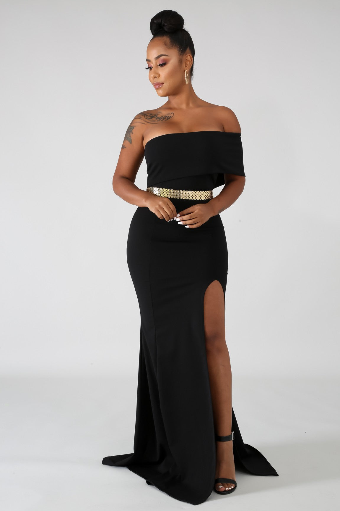 One shoulder maxi bodycon dress with slit Bridal Hive One shoulder maxi bodycon dress with slit Bridal Hive