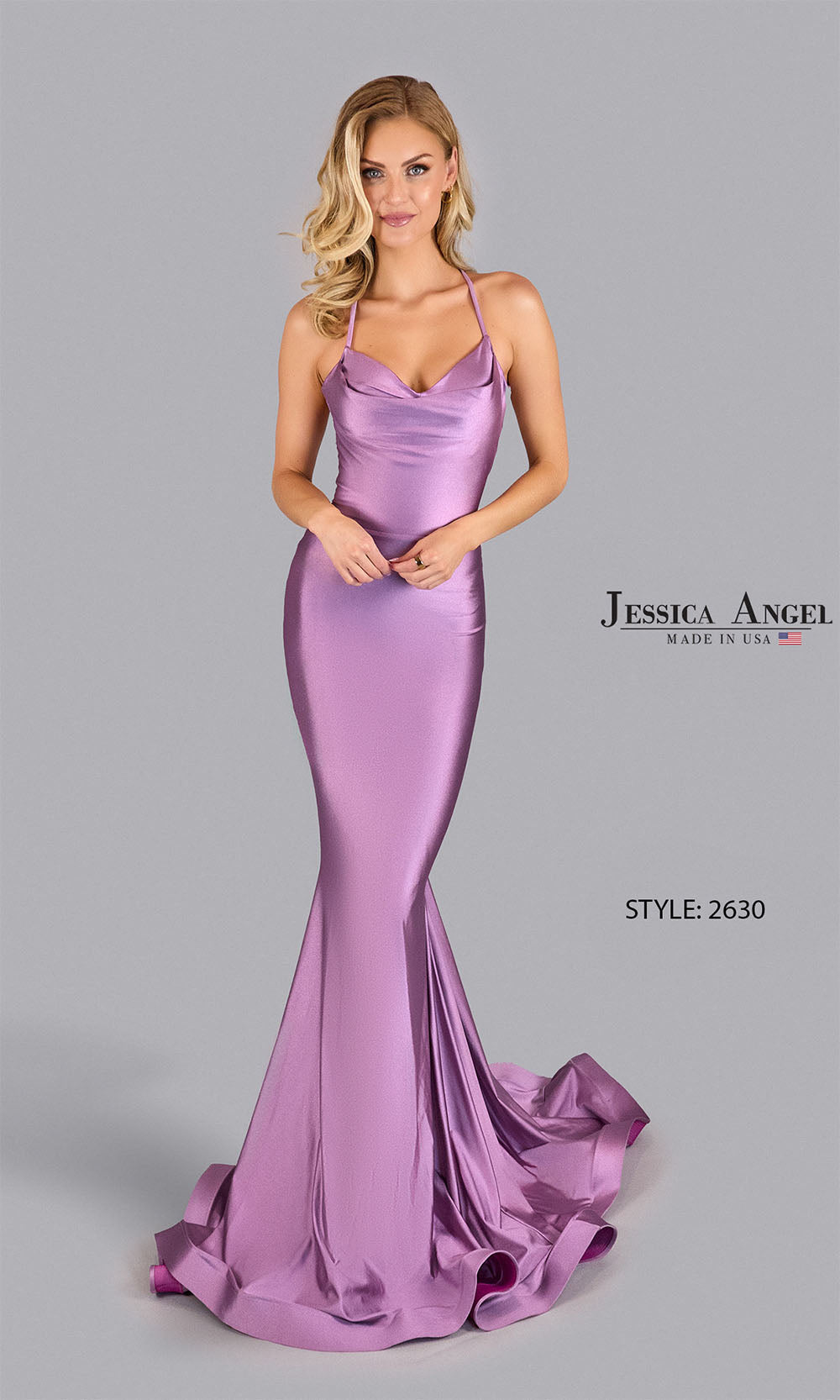jessica angel dress 2641 Collection See long formal dresses for prom and plus High Neck Long Sleeve Fitted