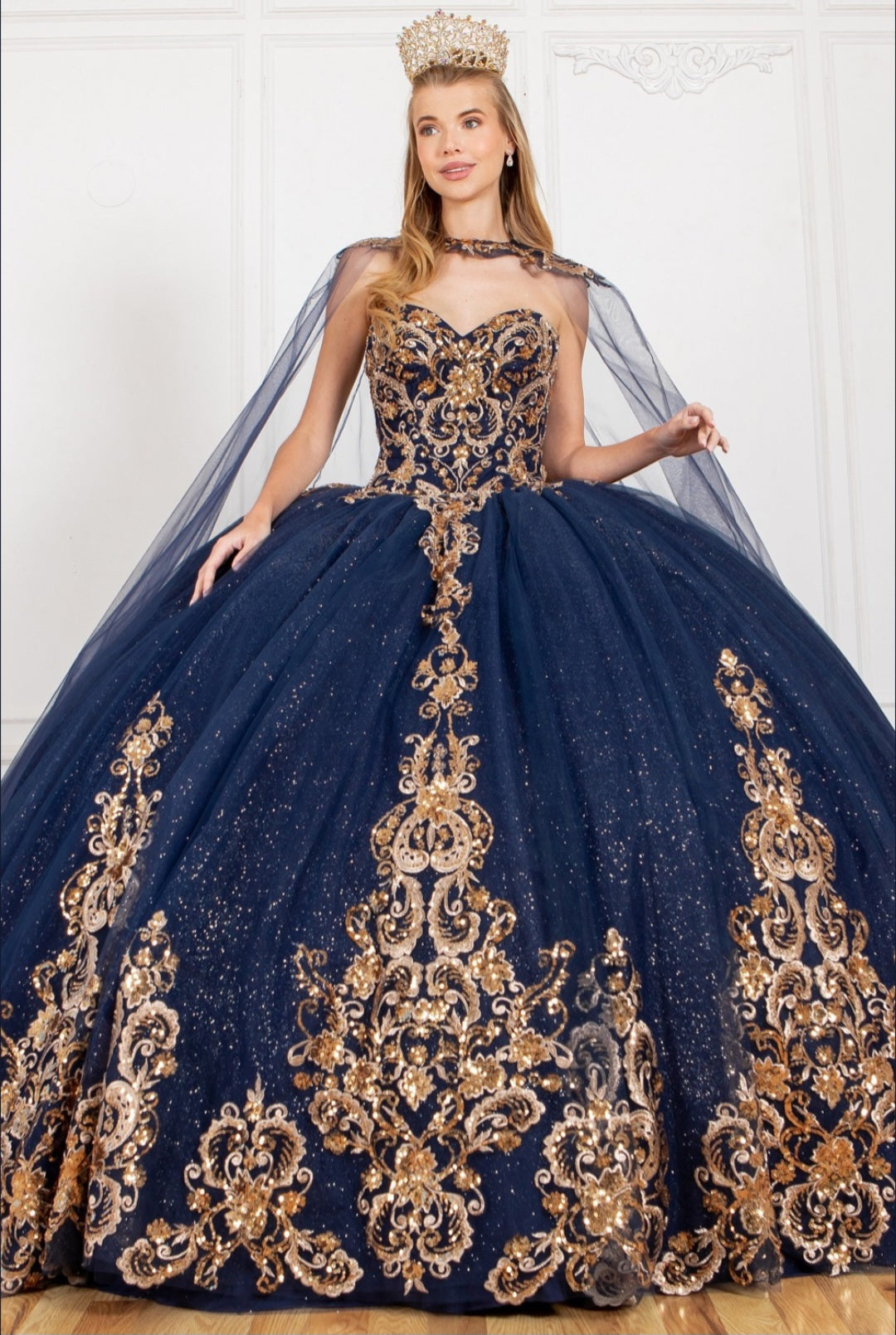 STRAPLESS SEQUIN FLOWER APPLIQUE QUINCEANERA GOWN BY CINDERELLA COUTURE 8063J Bridal Hive STRAPLESS SEQUIN FLOWER APPLIQUE QUINCEANERA GOWN BY CINDERELLA COUTURE 8063J Bridal Hive