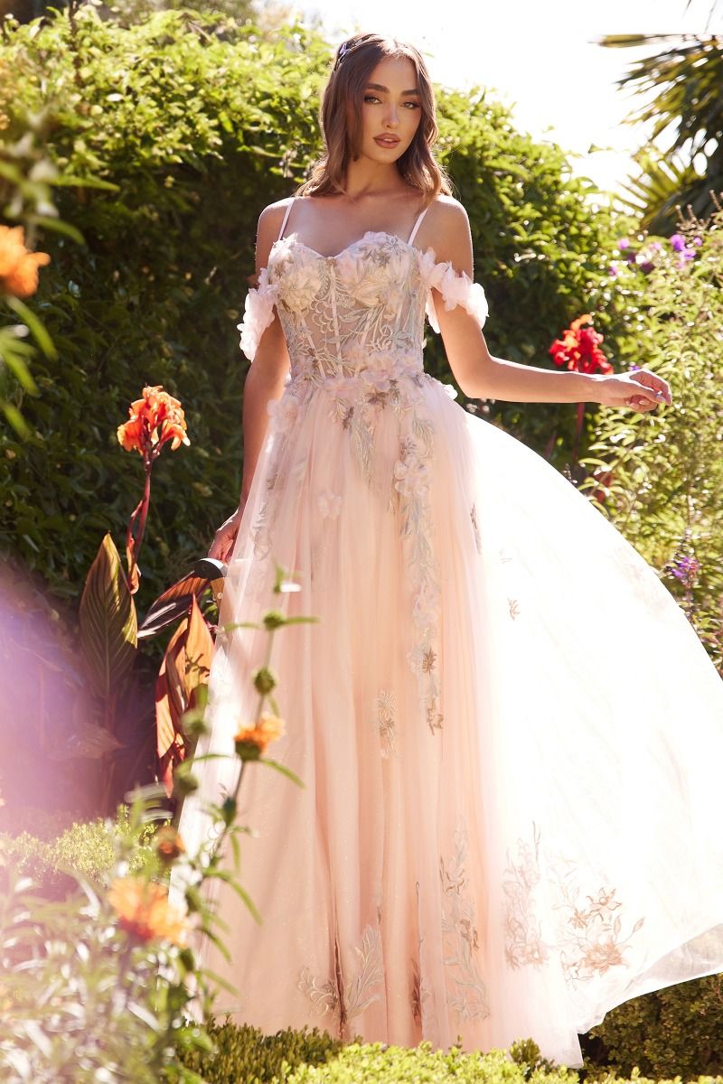 Andrea and Leo A1330 Long Formal Dress Blush / 4 Andrea and Leo A1330 Long Formal Dress Blush / 4