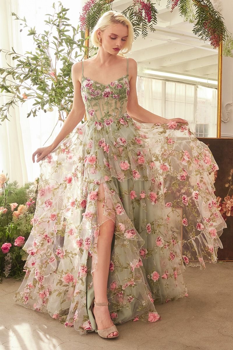 Andrea and Leo A1420 Prom Dress - Sage | NewYorkDress Andrea and Leo A1420 Prom Dress - Sage | NewYorkDress
