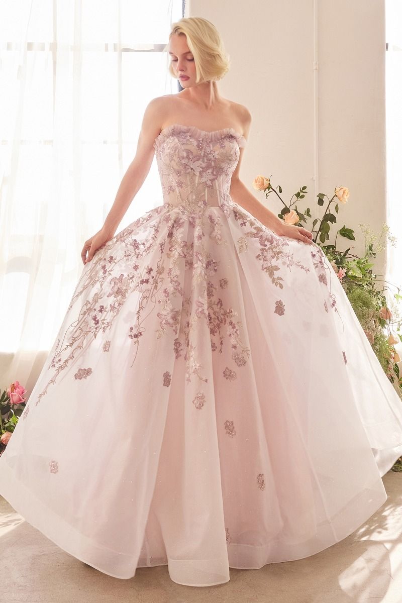 Andrea & Leo A1455 A-Line Romance Embroidery Corset Gown – Bridal Hive