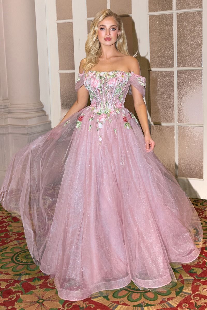 OFF THE SHOULDER 3D FLORAL EMBROIDERY A-LINE GOWN BY ANDREA & LEO COUTURE A1479 Bridal Hive OFF THE SHOULDER 3D FLORAL EMBROIDERY A-LINE GOWN BY ANDREA & LEO COUTURE A1479 Bridal Hive
