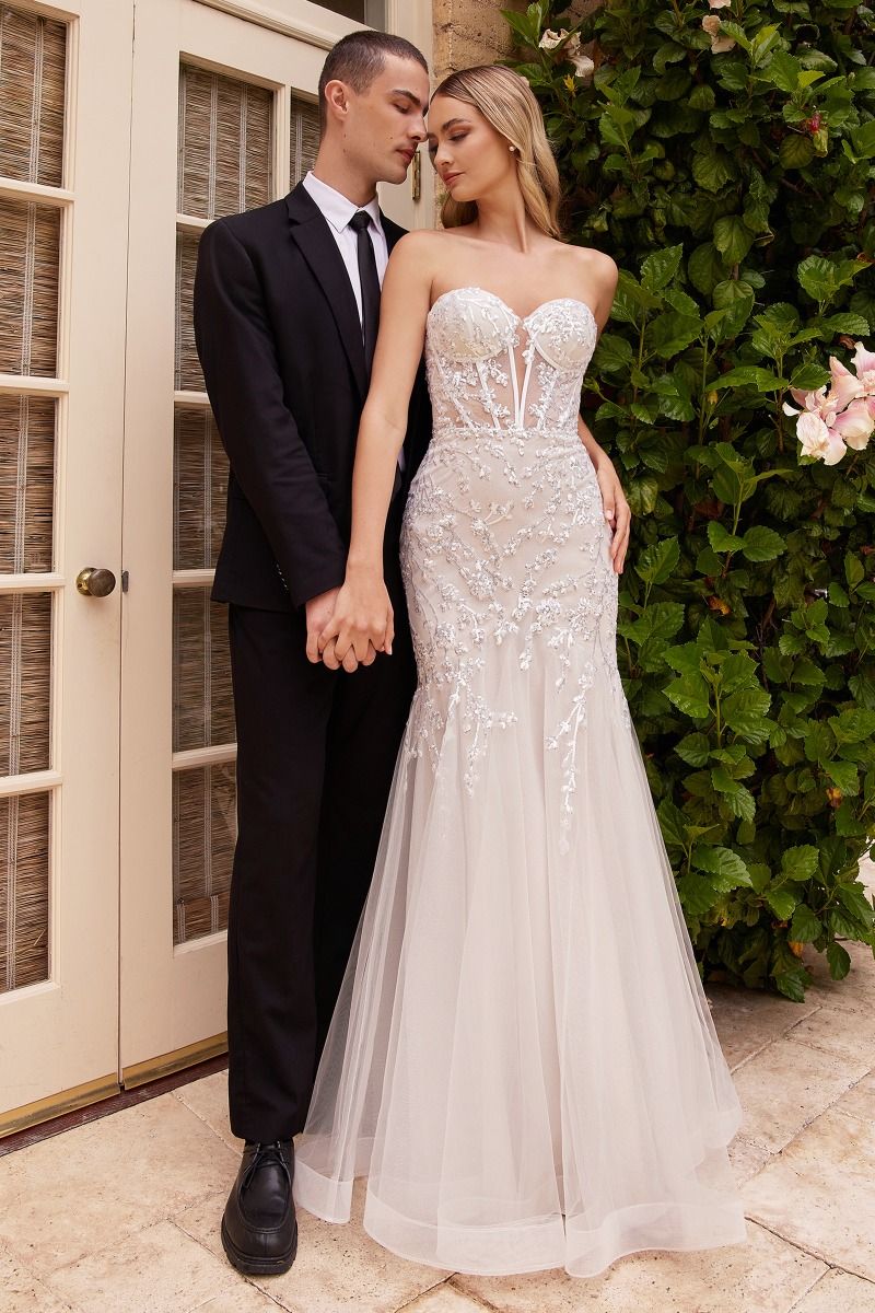 LaDivine CB126W Long Bridal Gown Mermaid Lace Wedding Dress LaDivine CB126W Long Bridal Gown Mermaid Lace Wedding Dress