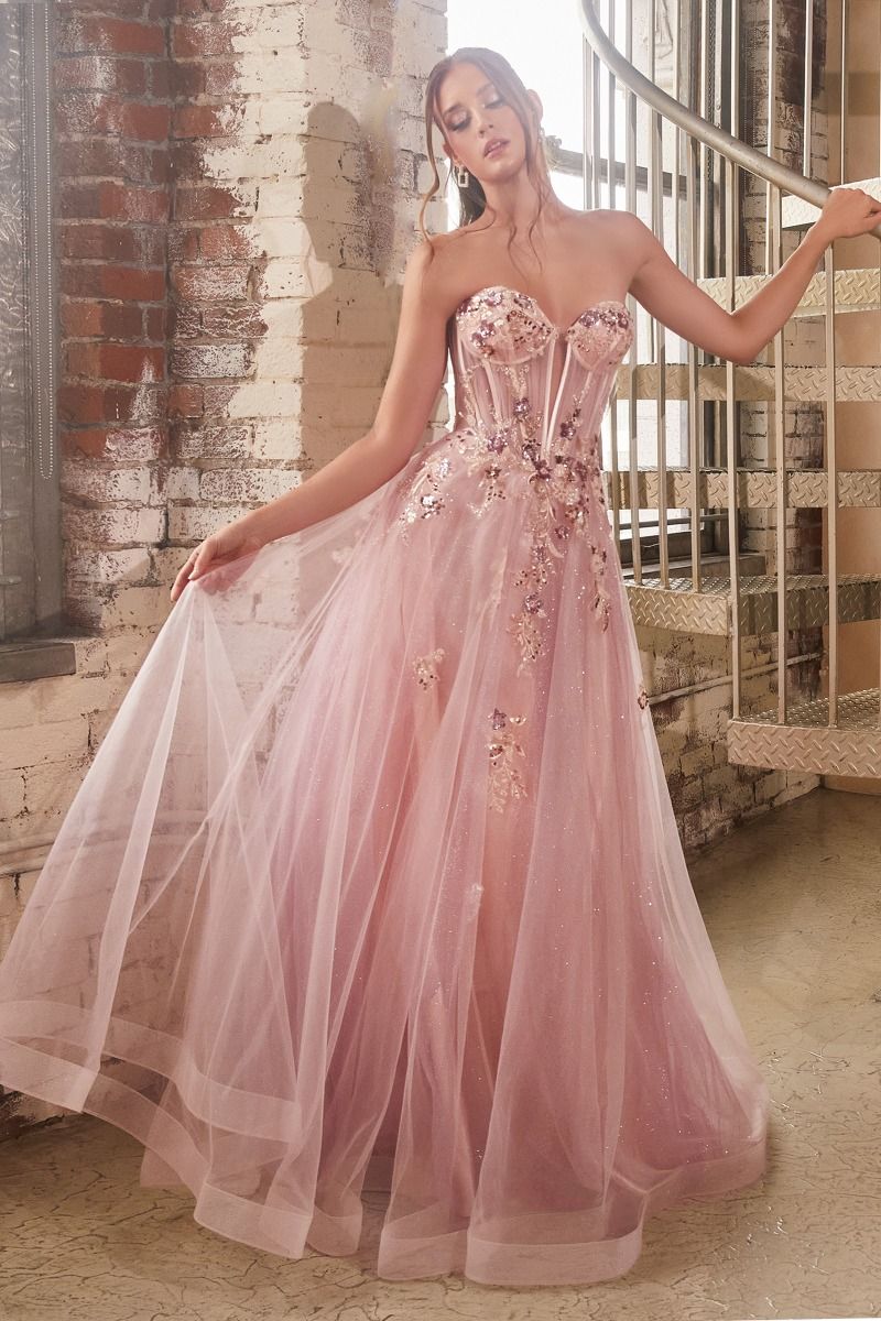 Andrea & Leo Couture A1021 Sheer Layered Ballgown Formal Dress