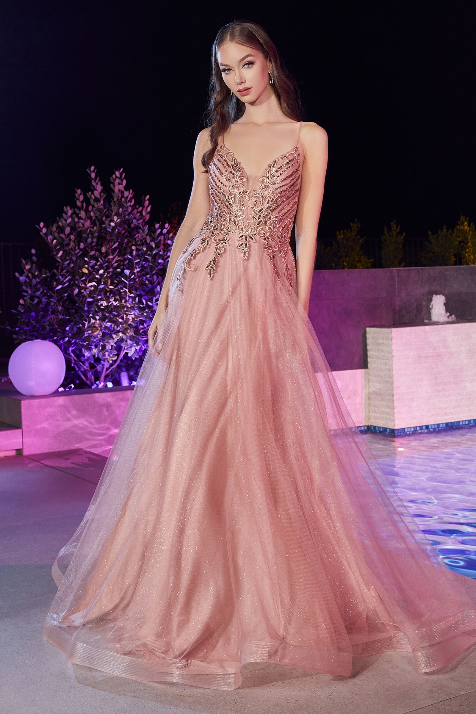 LAYERED TULLE A-LINE GOWN BY LADIVINE STYLE CD874 Bridal Hive LAYERED TULLE A-LINE GOWN BY LADIVINE STYLE CD874 Bridal Hive
