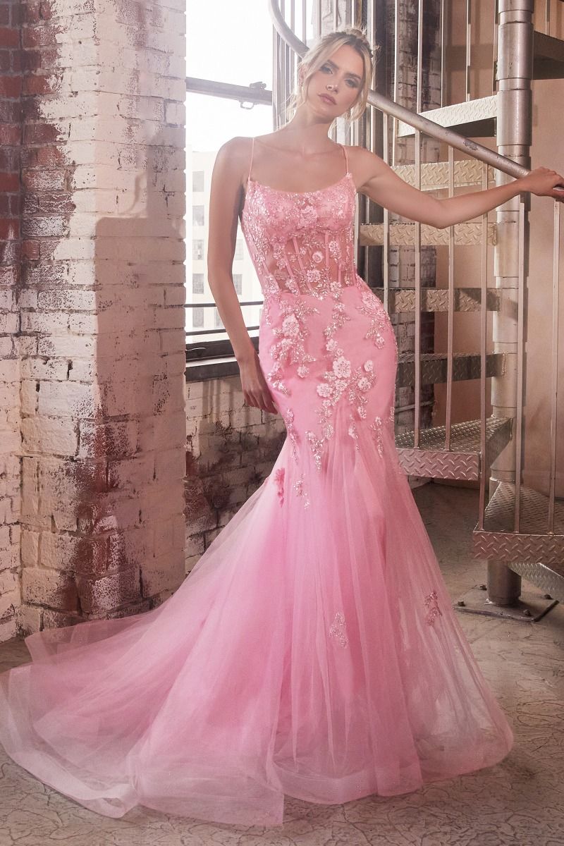 chinese dress ladies Long Pastel Floral Mermaid Prom Dress D145