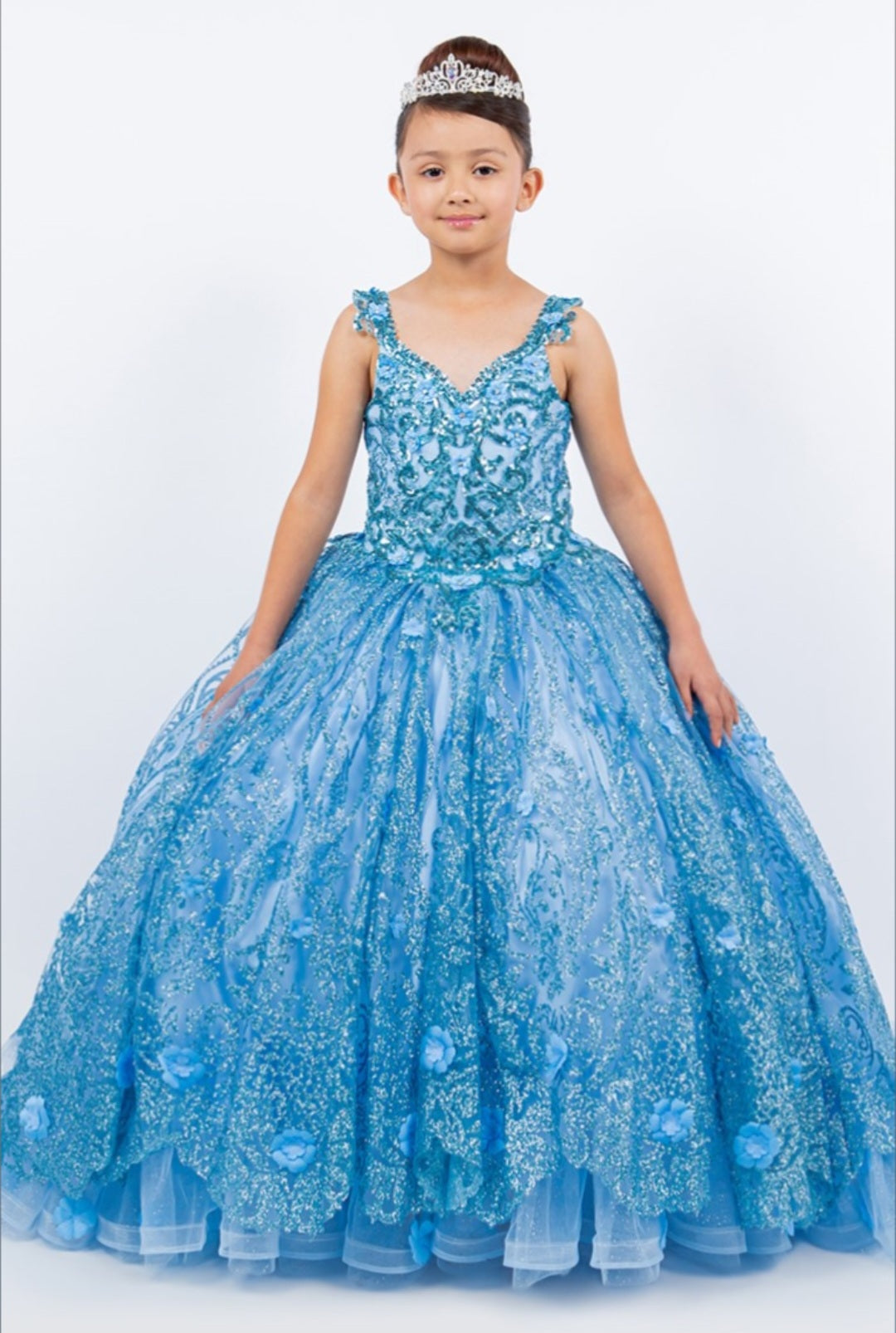 MINI QUINCE EMBROIDERED LACE AND TULLE GOWN BY CINDERELLA COUTURE 8110 & 8110X Bridal Hive MINI QUINCE EMBROIDERED LACE AND TULLE GOWN BY CINDERELLA COUTURE 8110 & 8110X Bridal Hive