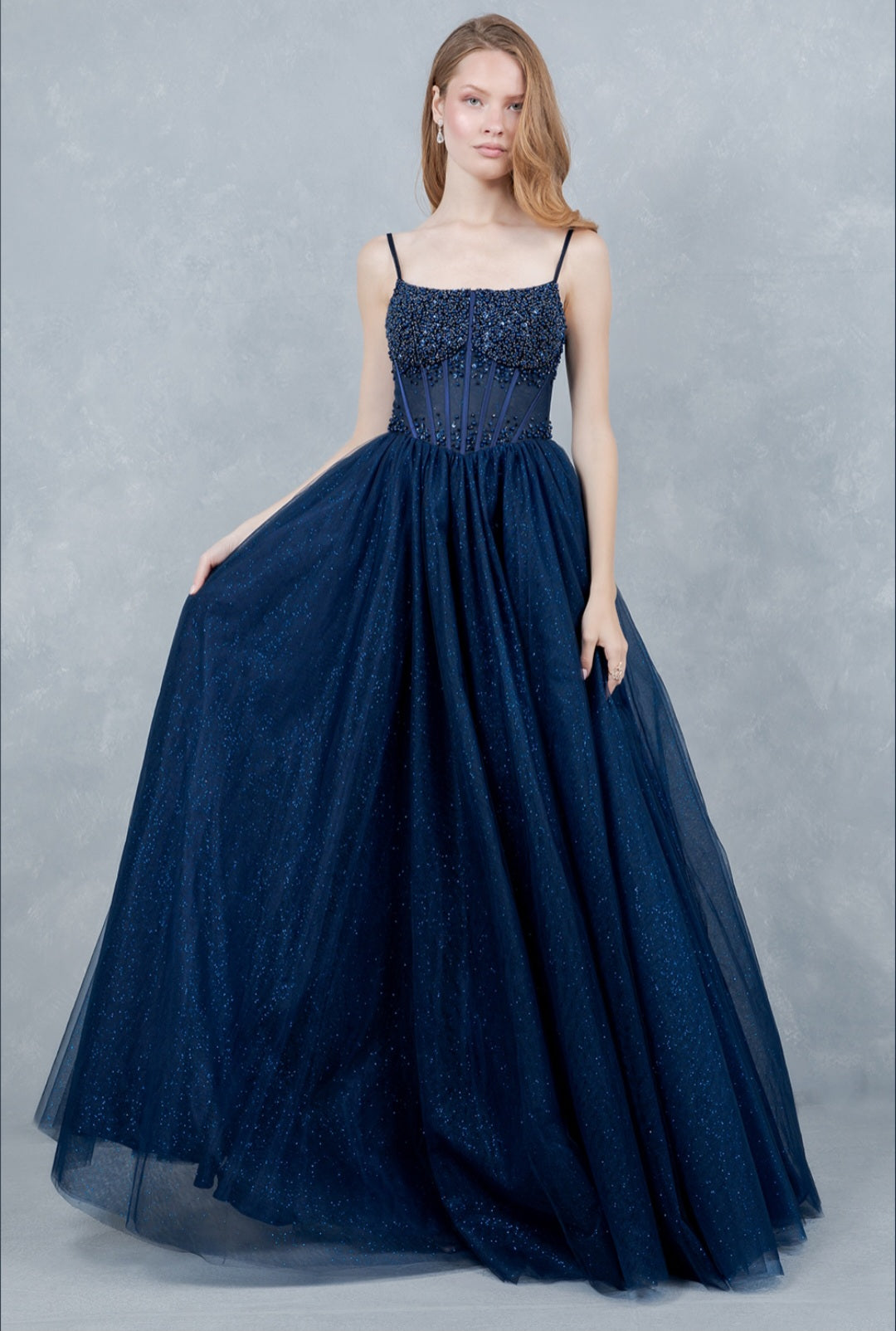 royal blue beaded prom dress HAND BEADED CRYSTAL A-LINE GOWN BY CINDERELLA COUTURE 8459J – Bridal Hive