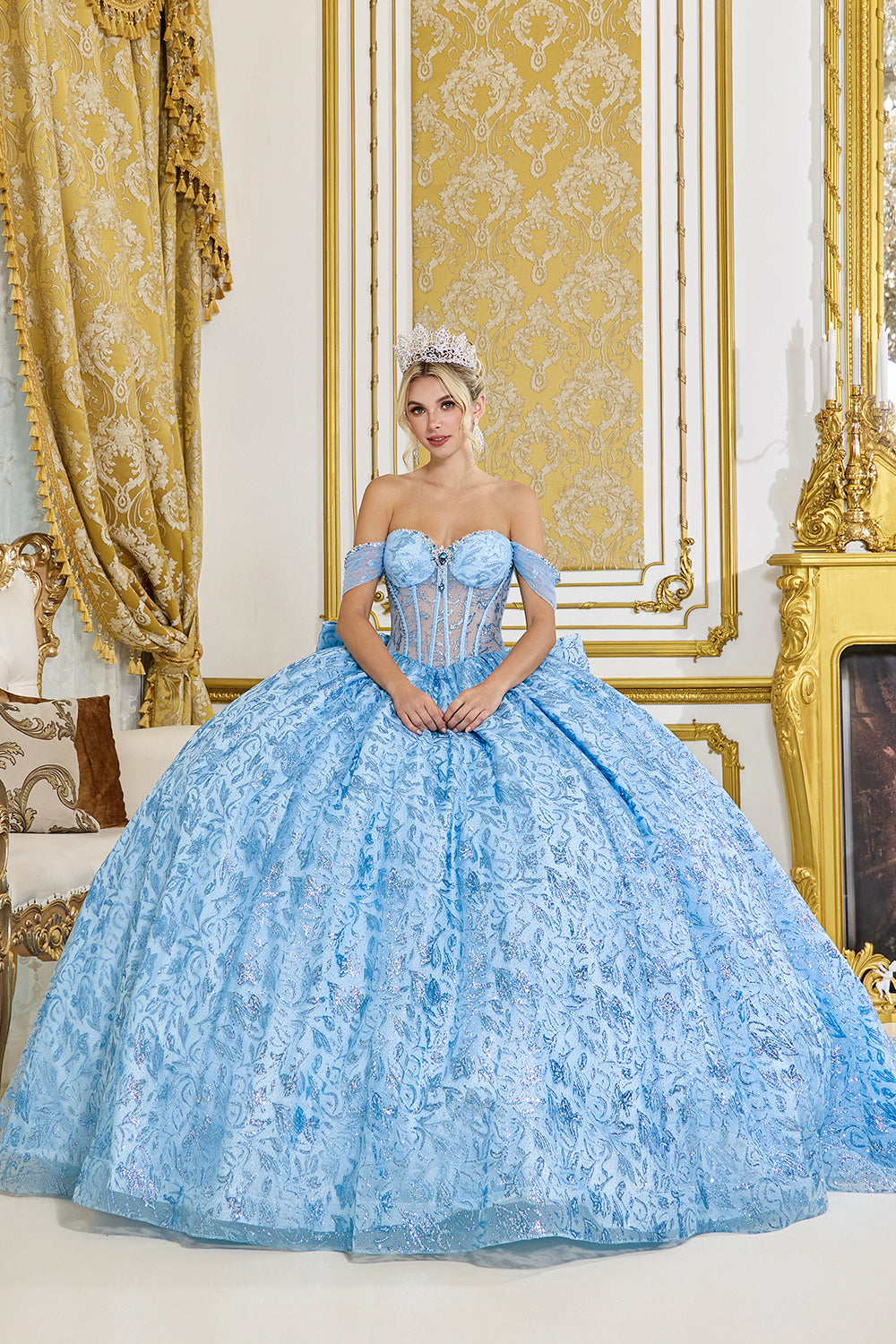 OFF SHOULDER 3D FLORAL QUINCEANERA BALL GOWN BY DANCING QUEEN 5095 Bridal Hive OFF SHOULDER 3D FLORAL QUINCEANERA BALL GOWN BY DANCING QUEEN 5095 Bridal Hive