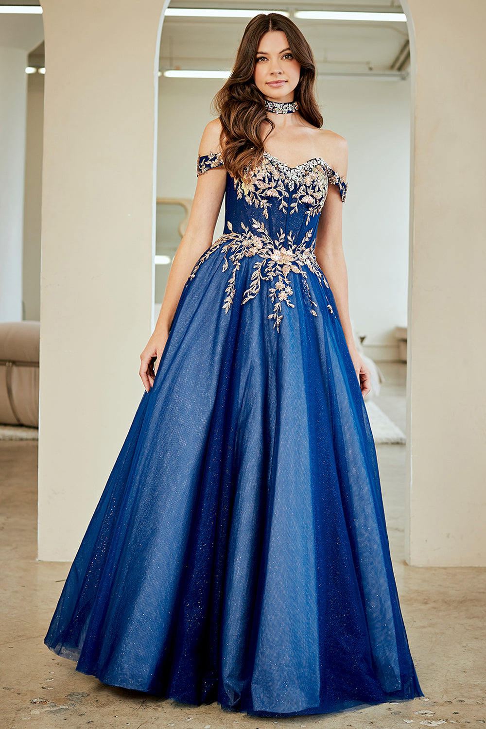 Off Shoulder Sweetheart Jewel Neckline, A Line Dress BY AMELIA COUTURE 8063  – Bridal Hive