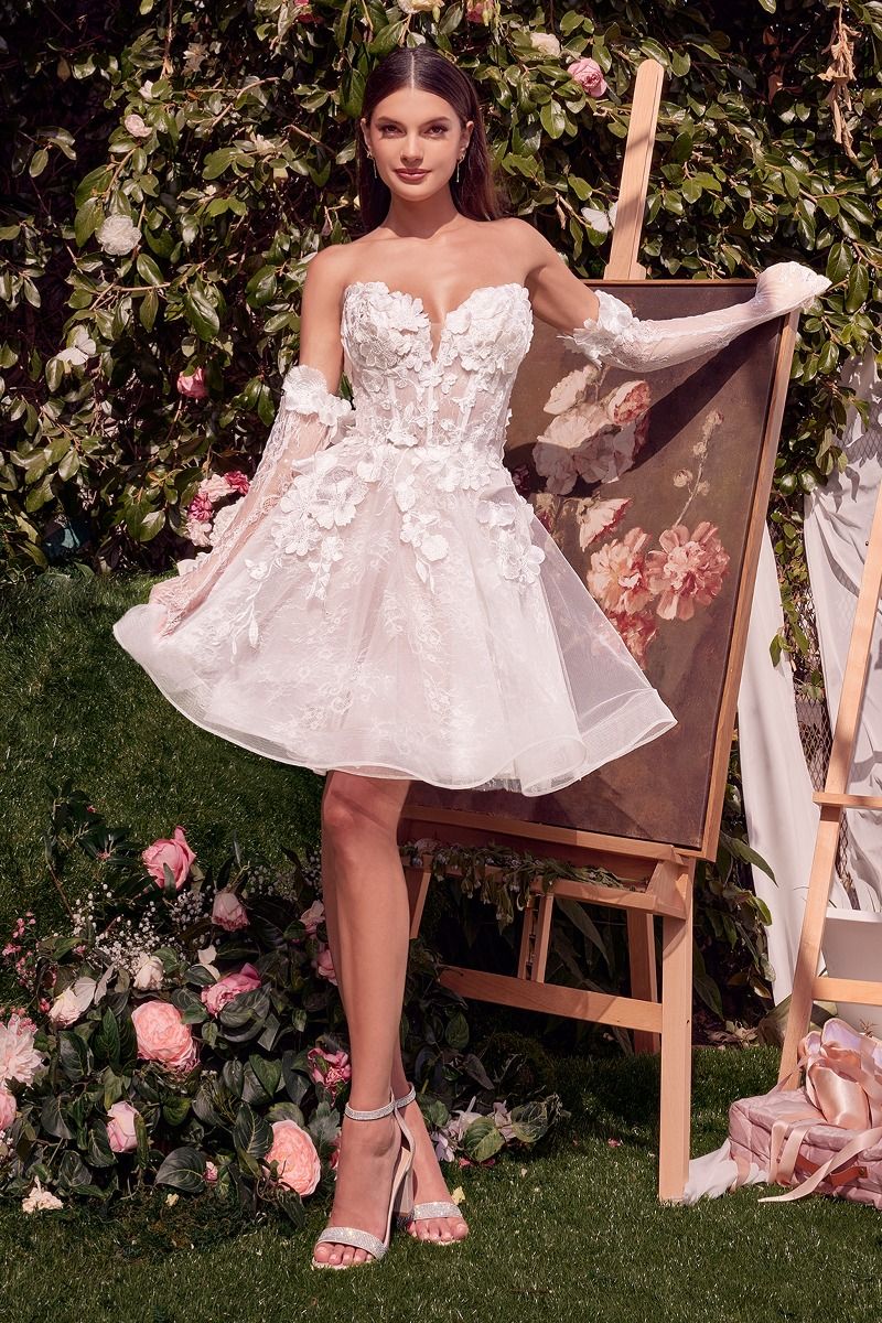 green emerald velvet dress Eva Fashion 3495 Simple A Line Short Wedding Dress