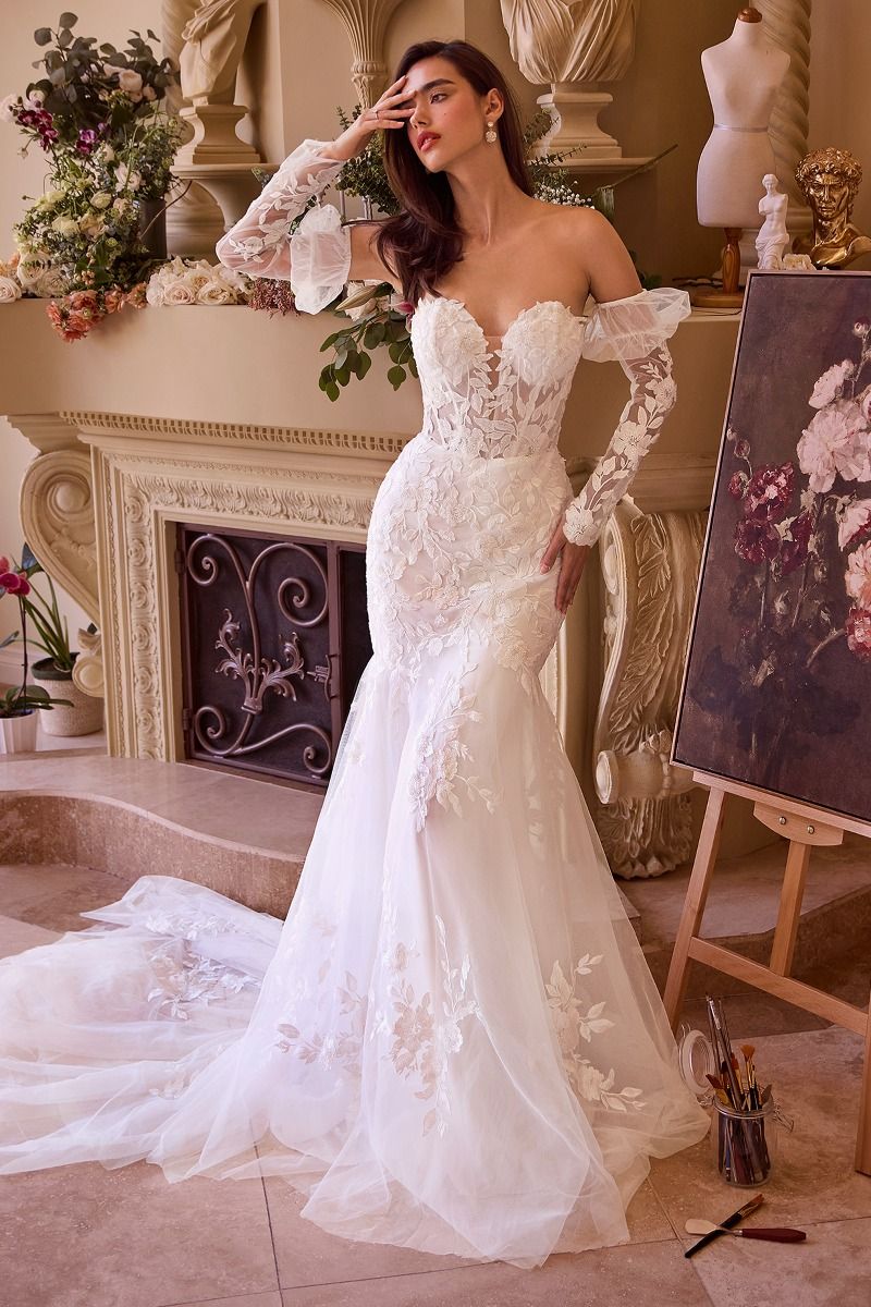 chinese dress ladies Andrea & Leo WL033 Strapless Mermaid Bridal Gown 16 / White