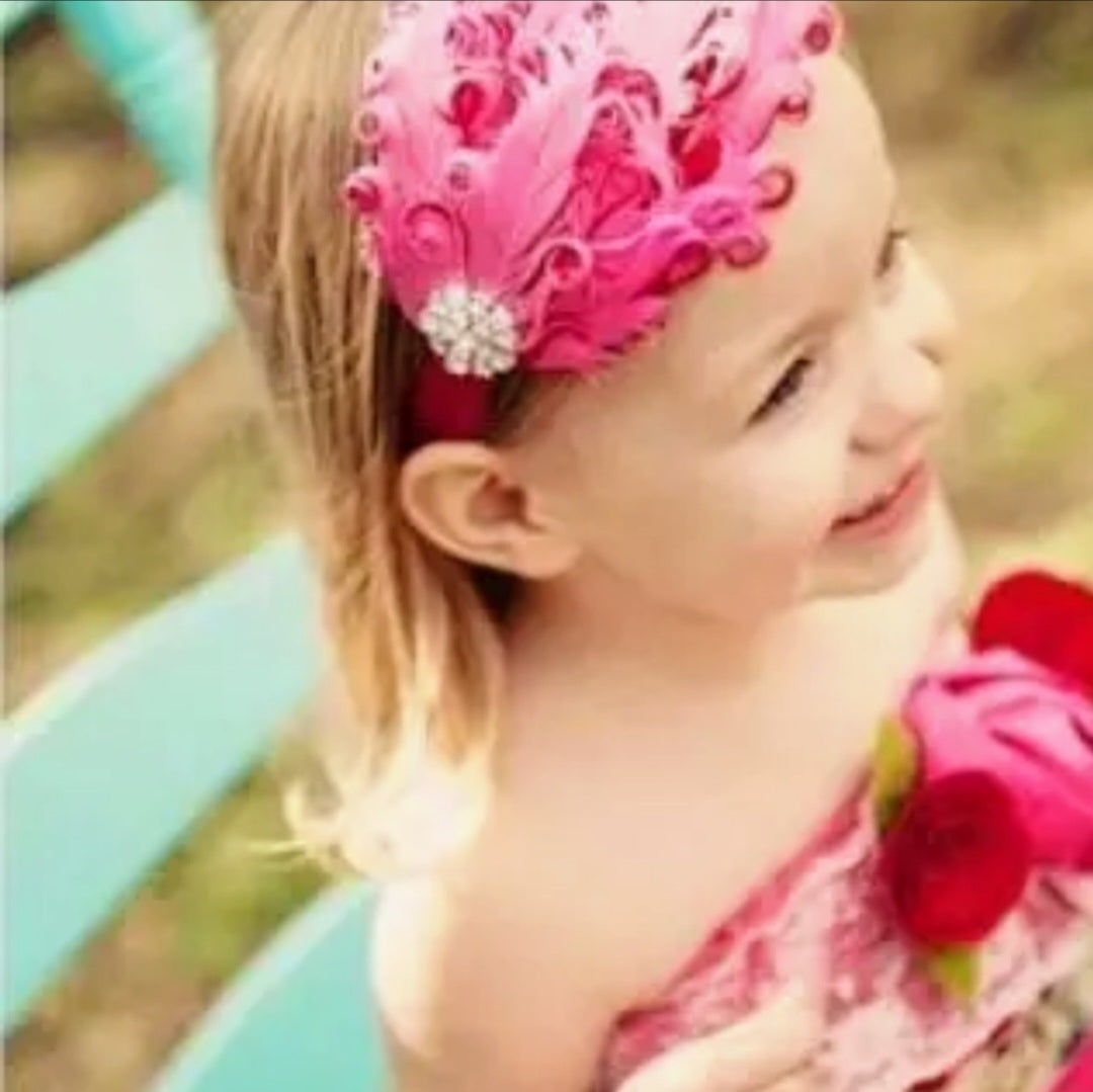 Baby's Headband W/Feather