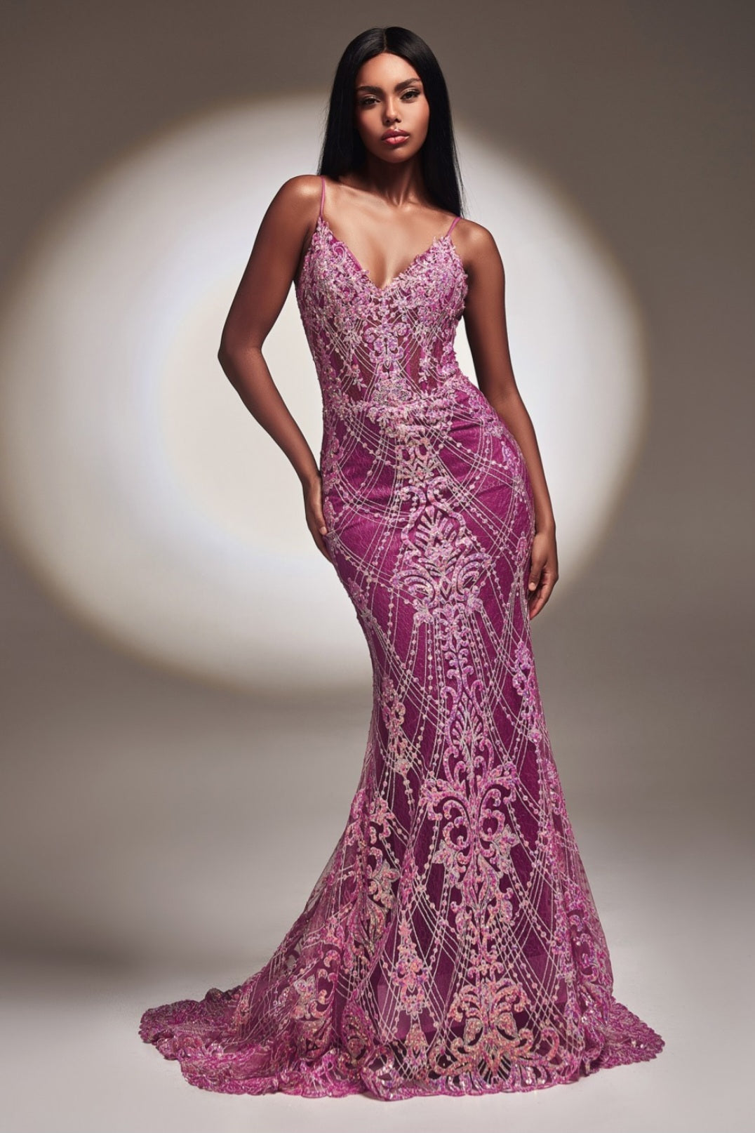 Ladivine CC2168 Floor Length Formal Fitted Glitter Gown Bridal Hive Ladivine CC2168 Floor Length Formal Fitted Glitter Gown Bridal Hive