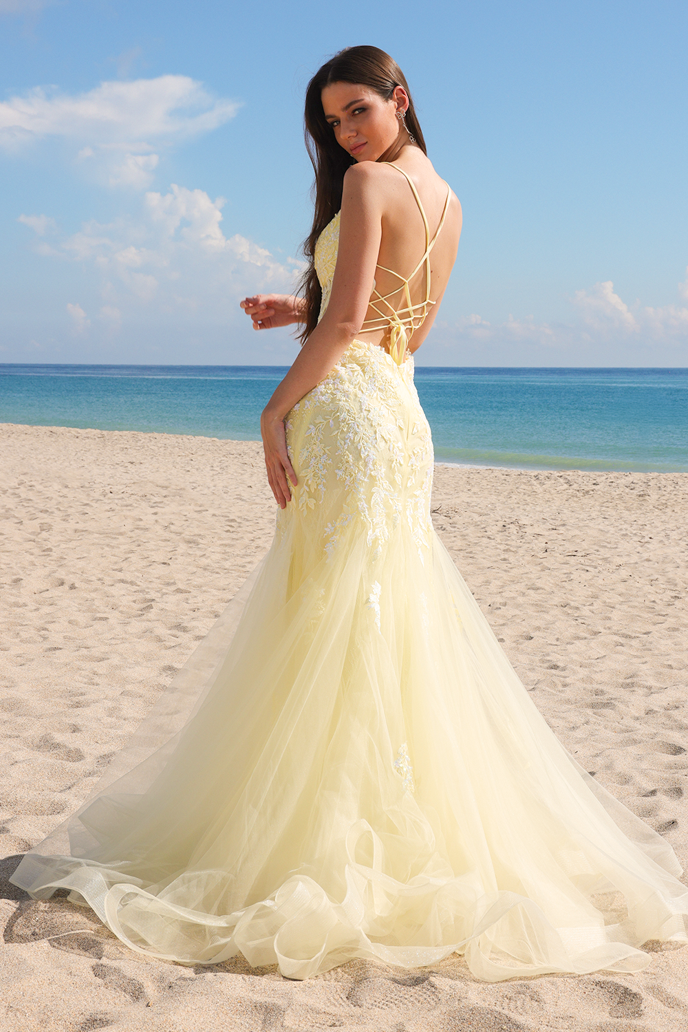 LACE UP MERMAID TULLE & BEADED LACE GOWN BY AMELIA COUTURE STYLE 2120 Bridal Hive LACE UP MERMAID TULLE & BEADED LACE GOWN BY AMELIA COUTURE STYLE 2120 Bridal Hive