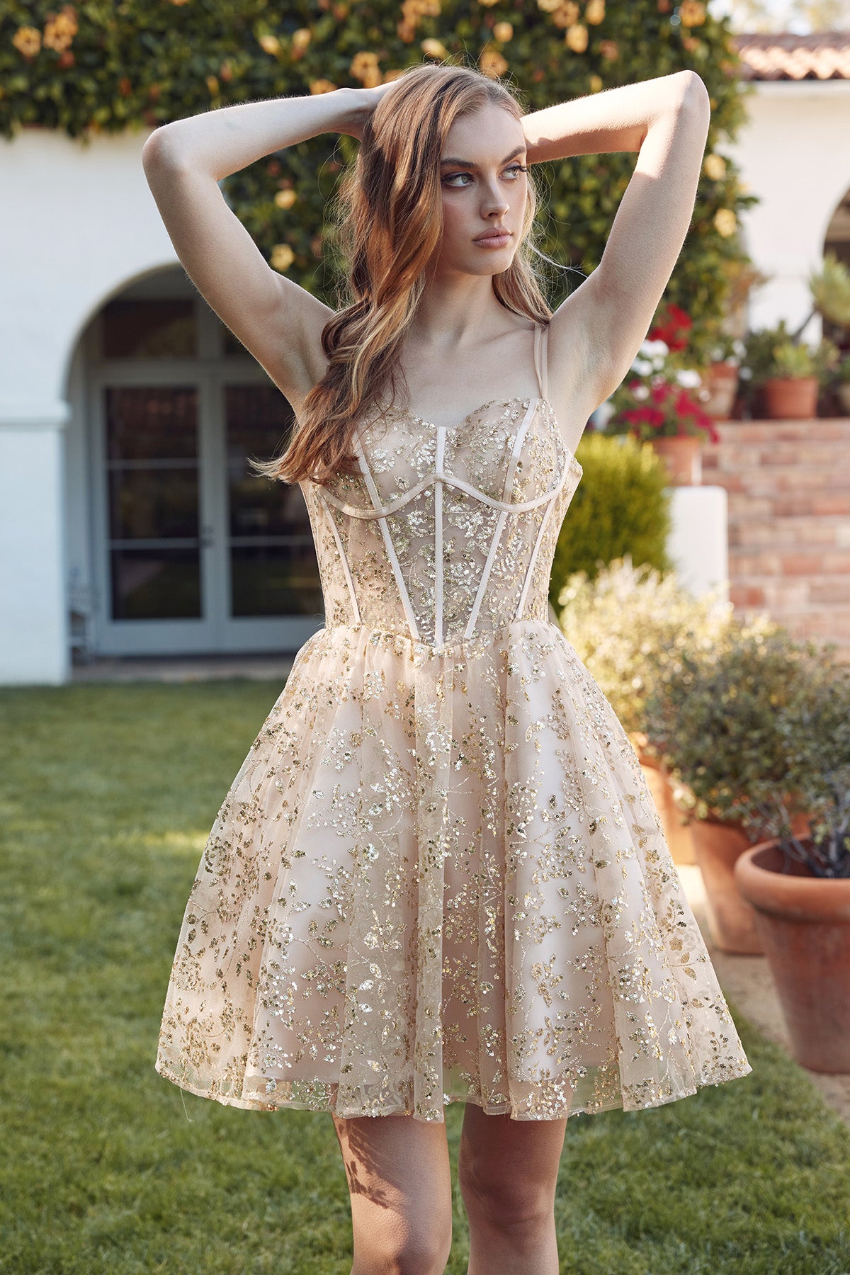 glitter corset mini dress Sparkle Strapless Corset Mini Dress Gold & Silver CDCC332