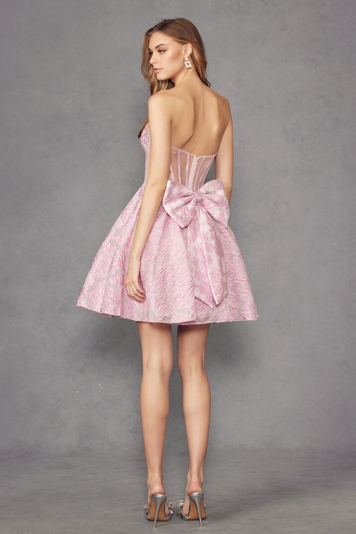 Juliet JT982S Short Cocktail A Line Dress Juliet JT982S Short Cocktail A Line Dress
