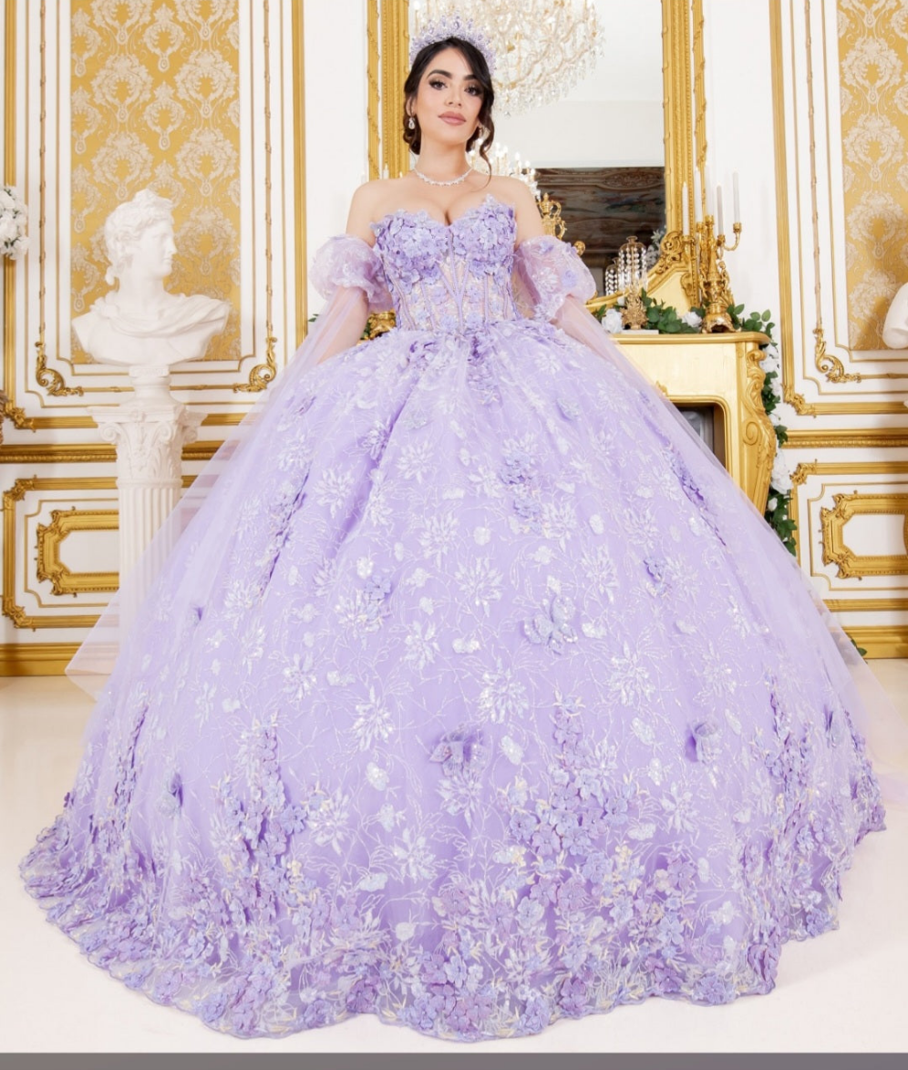 Cinderella Couture Off Shoulder Puff Sleeve Quinceañera Ball Gown 8210J