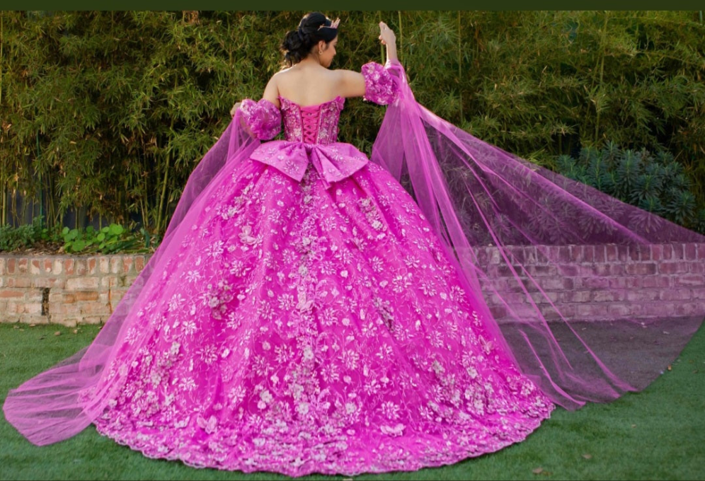 Cinderella Couture Off Shoulder Puff Sleeve Quinceañera Ball Gown 8210J