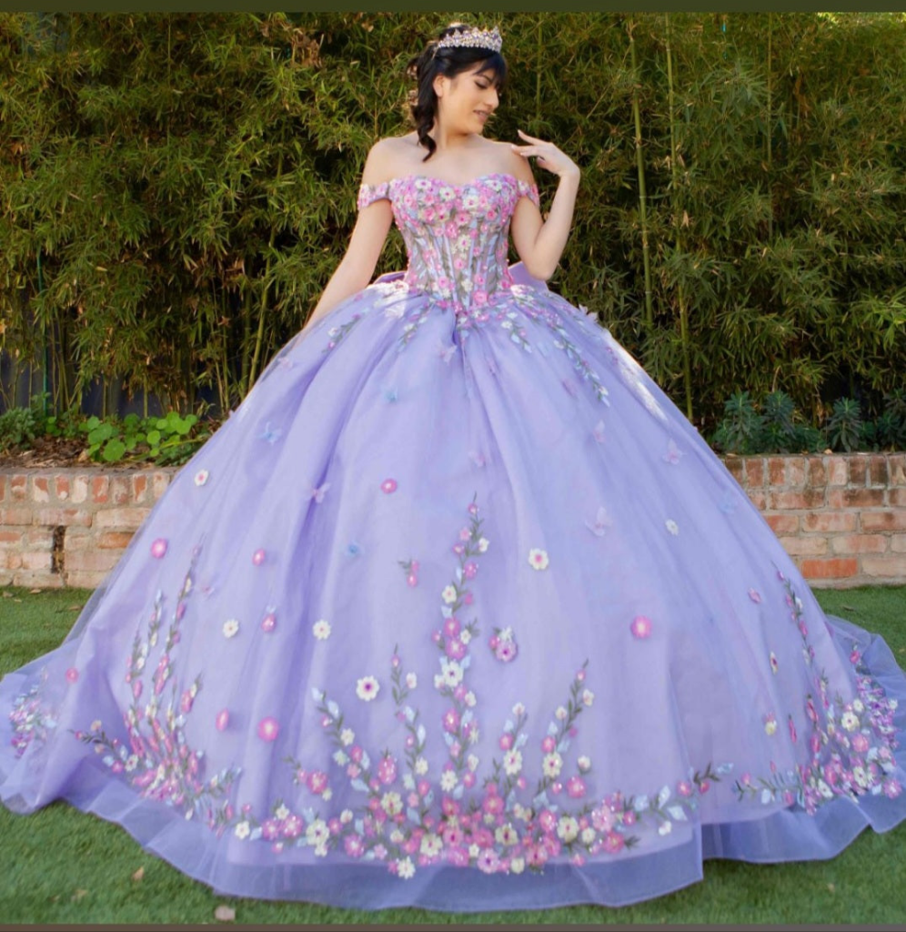 Cinderella Couture Colorful Daisy Embroidery Quinceañera Ball Gown 8260J