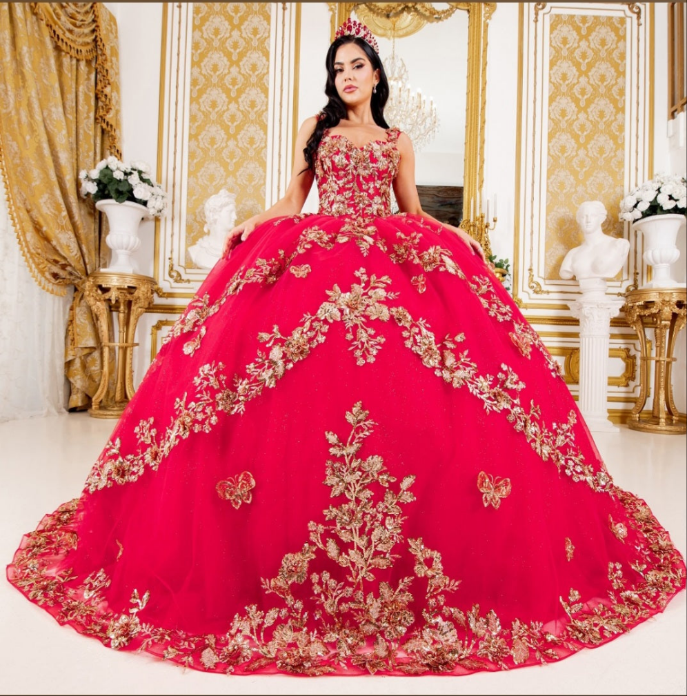 Cinderella Couture Quinceanera Ball Gown With Tail 8310J