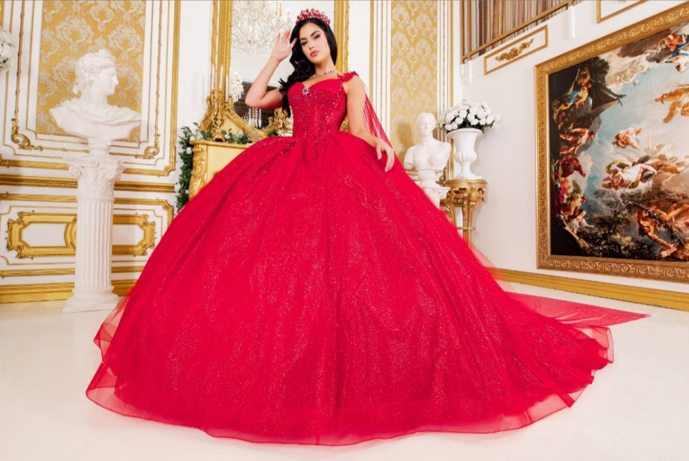 Cinderella Couture Off Shoulder Cape Quinceañera Ball Gown 8270J