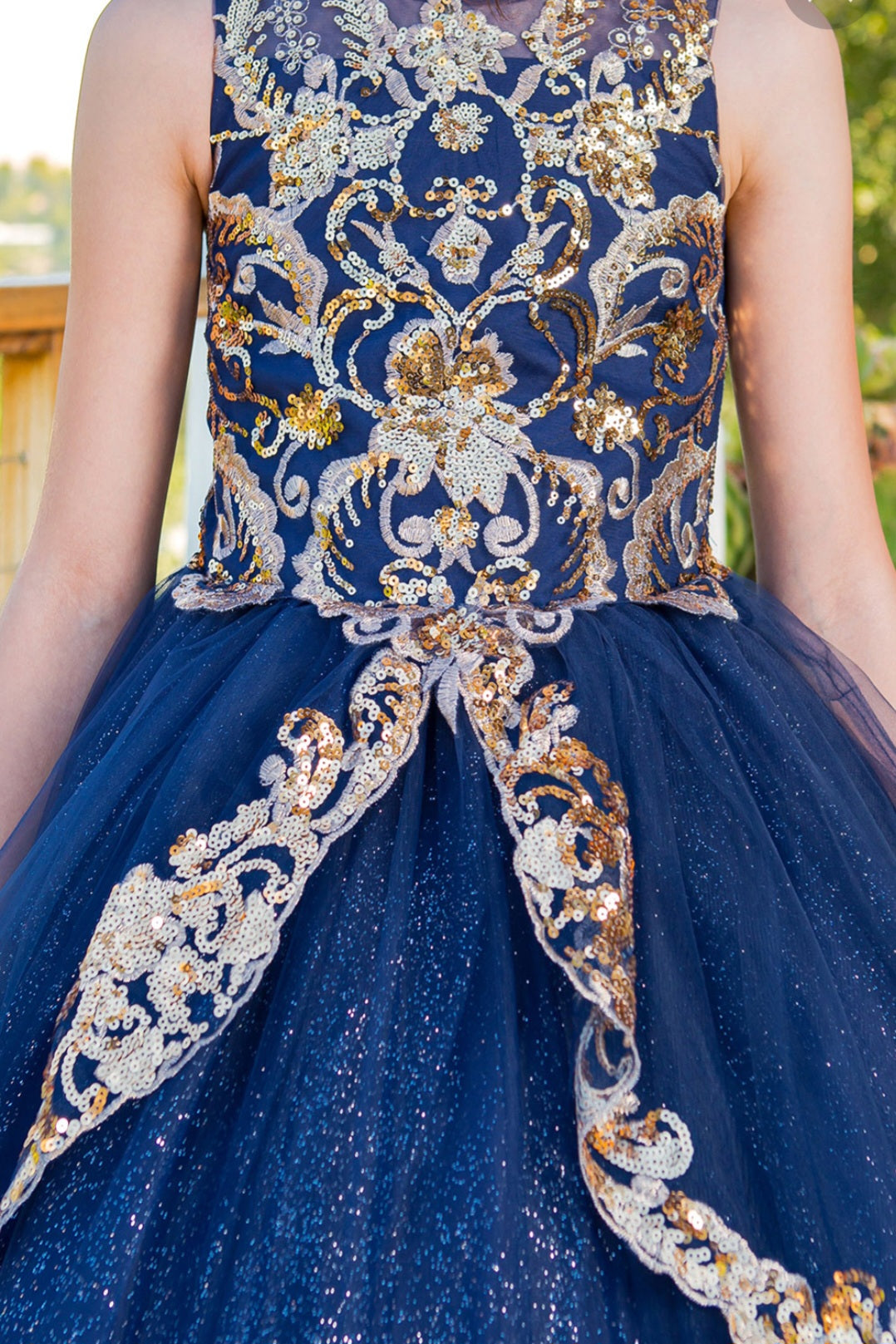 mini quince dress MINI QUINCE / GIRLS PAGEANT TULLE DRESS BY CINDERELLA COUTURE STYLE 5163 5163X NAVY BLUE / 10