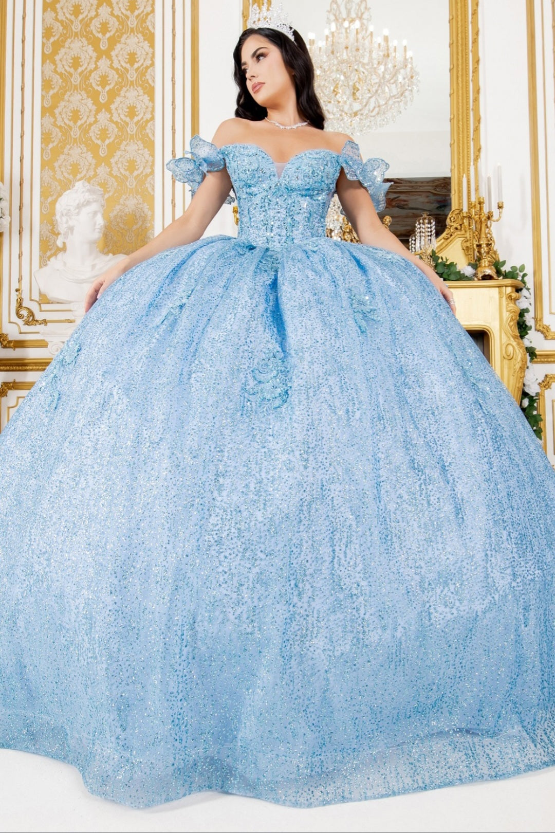 Cinderella Couture Butterfly Quinceañera Ball Gown 8120J