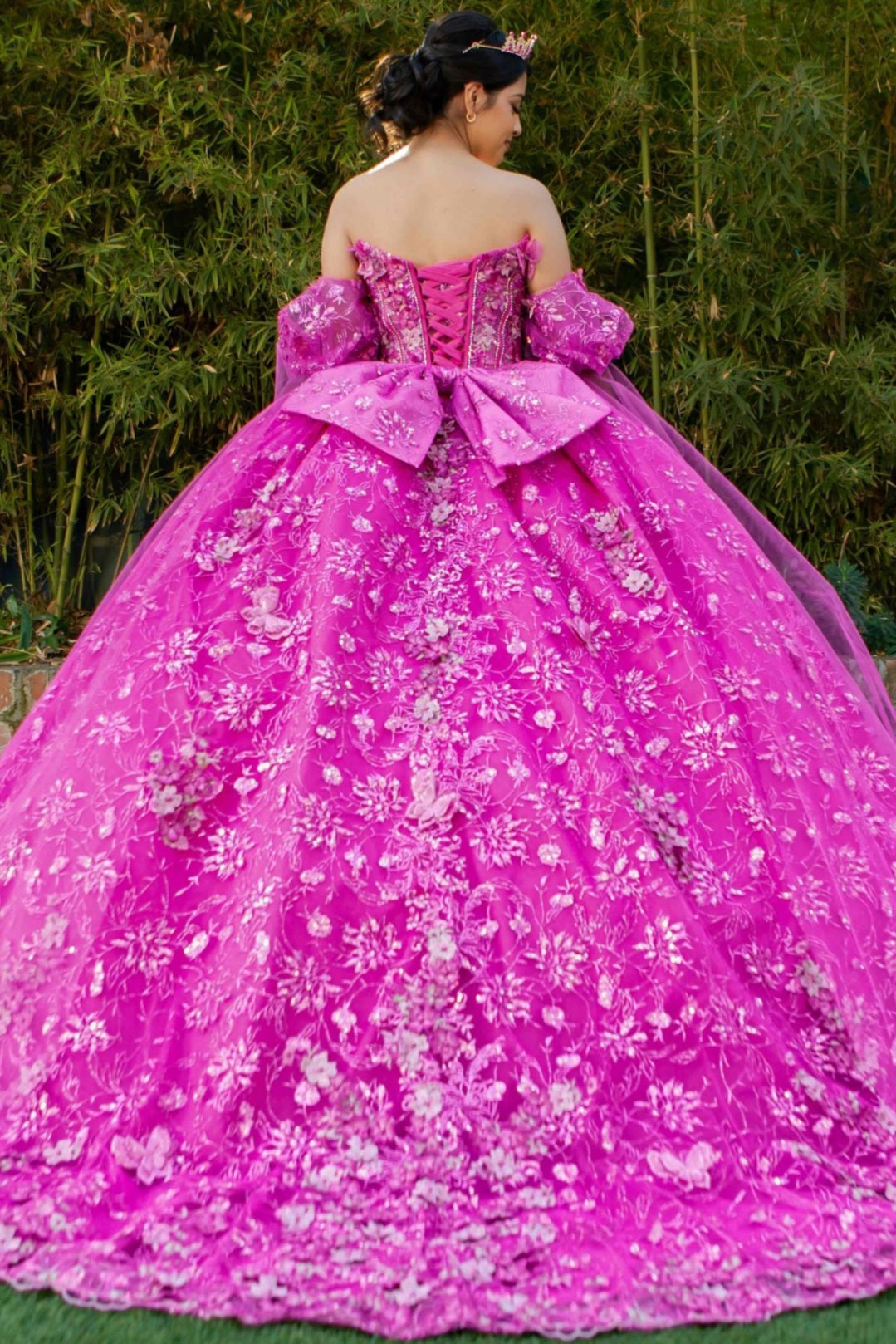 Cinderella Couture Off Shoulder Puff Sleeve Quinceañera Ball Gown 8210J