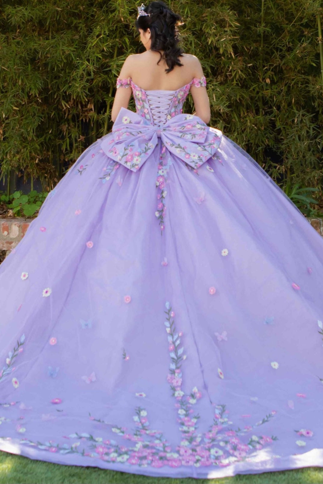 Cinderella Couture Colorful Daisy Embroidery Quinceañera Ball Gown 8260J