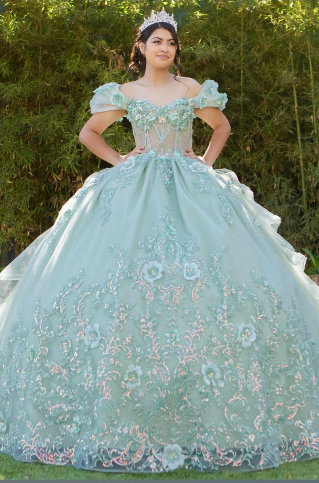 Cinderella Couture Sequins & Embroidered Quinceanera Ball Gown 8330J