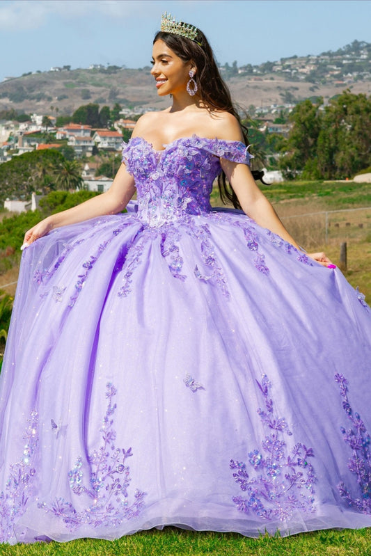 Cinderella Couture Off Shoulder Quinceañera Gown 8111J