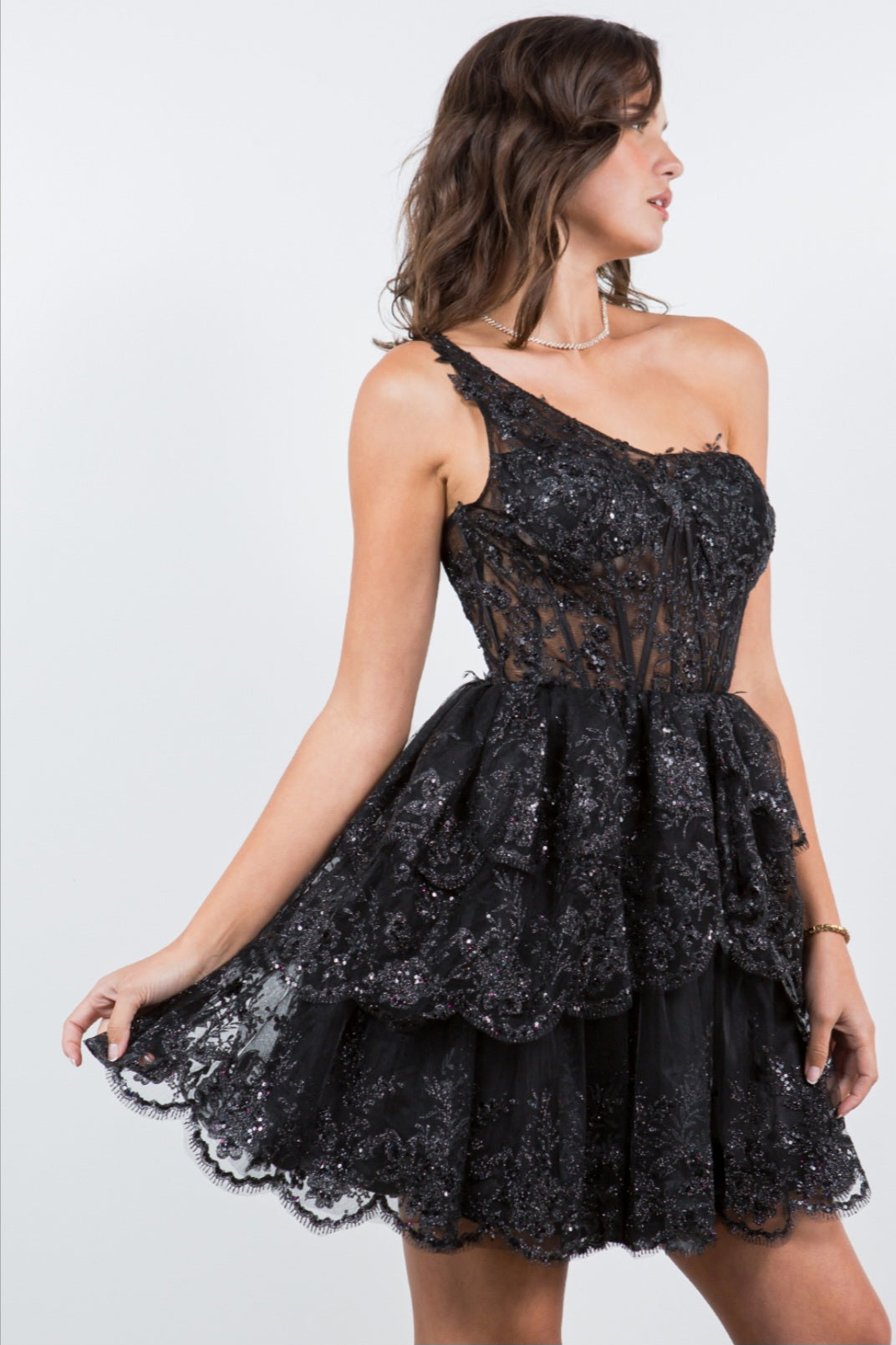 sheer top cocktail dress SHERRI HILL - 54776