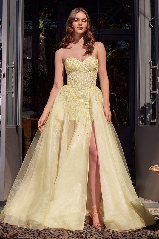 Andrea & Leo A1381 - Strapless A-Line Tulle Gown