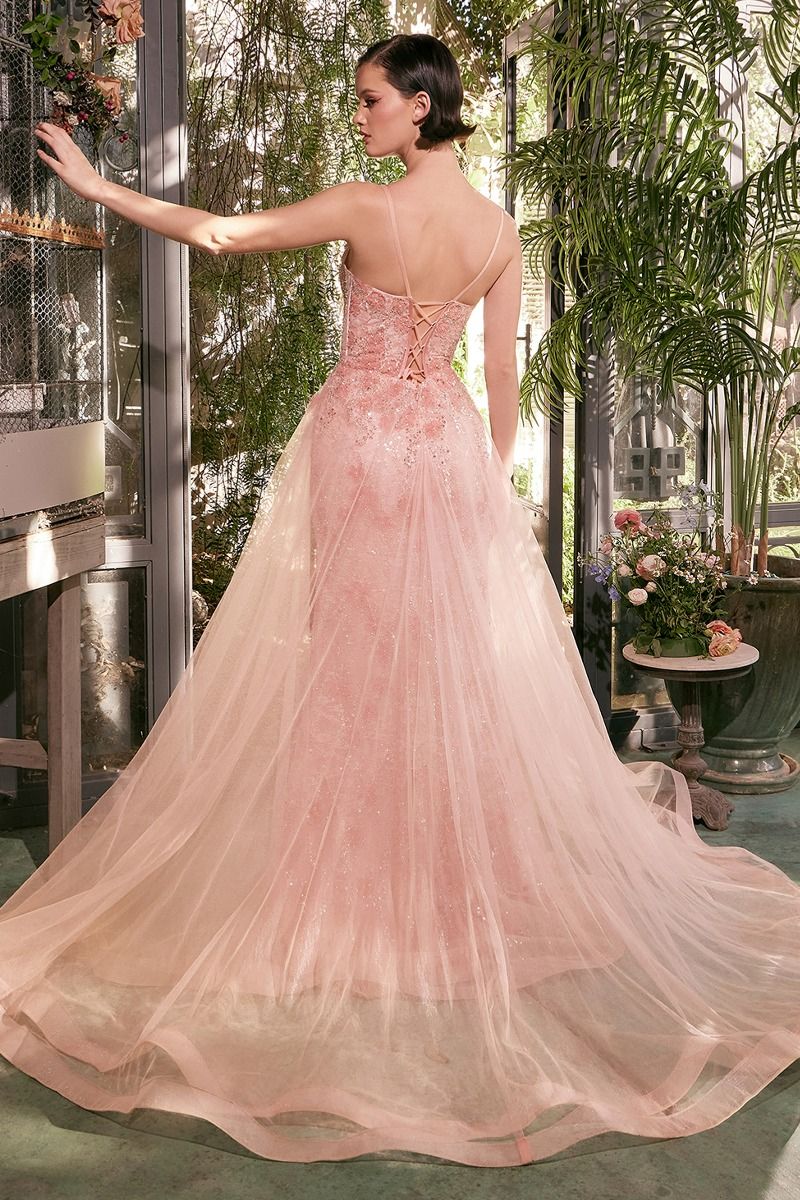 Andrea & Leo A1382 - Tulle Overskirt gown