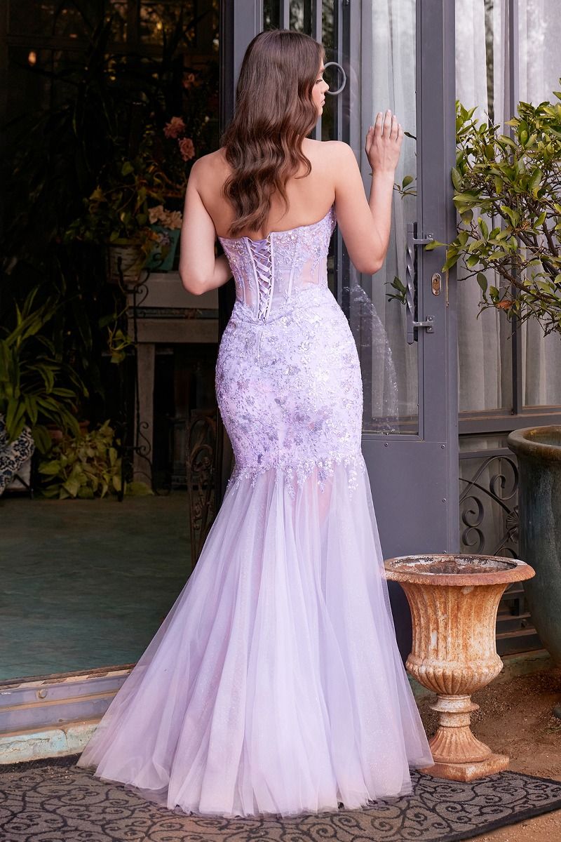 Andrea & Leo A1388 - Sequin Floral Mermaid Gown