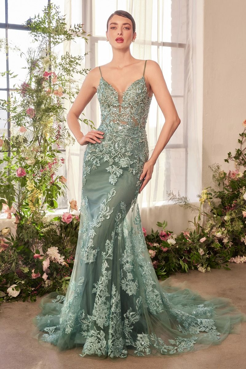 Andrea & Leo A1421 - Beaded lace Mermaid Gown