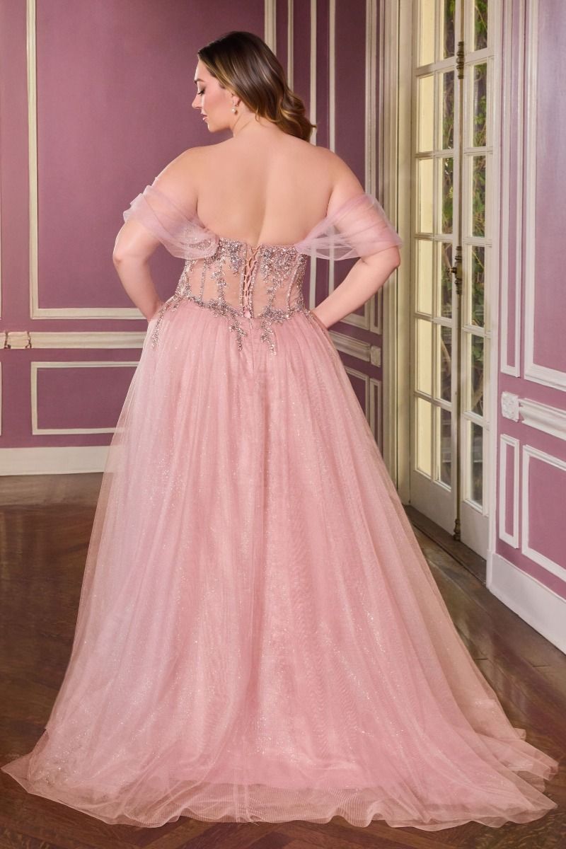 A-LINE CRYSTAL & SEQUIN BEADED TULLE GOWN BY LADIVINE CD721C Bridal Hive A-LINE CRYSTAL & SEQUIN BEADED TULLE GOWN BY LADIVINE CD721C Bridal Hive