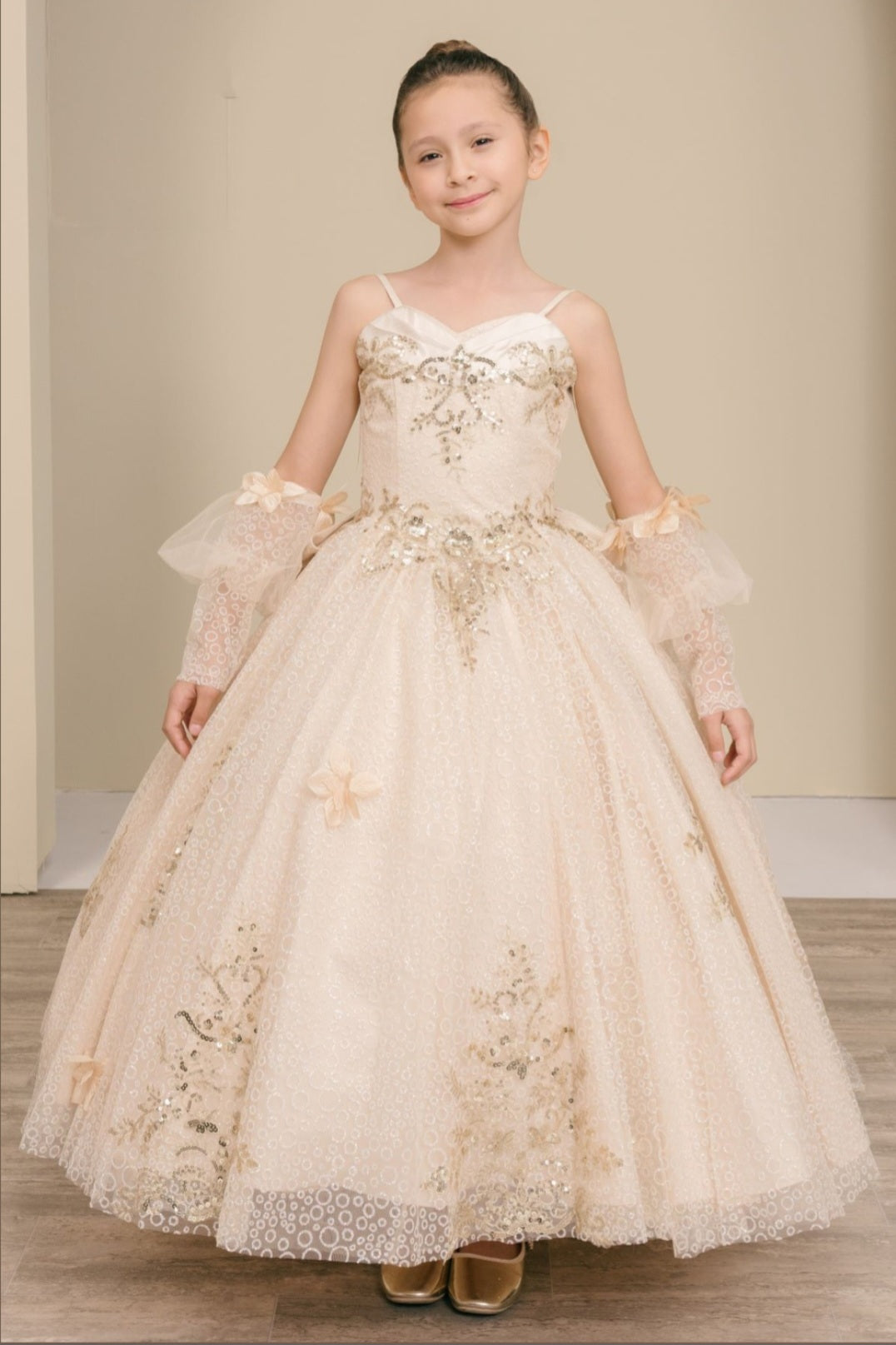THIN STRAPS MINI QUINCEANERA BALL GOWN WITH DETACHEABLE PUFF SLEEVE BY CINDERELLA COUTURE 8385 Bridal Hive THIN STRAPS MINI QUINCEANERA BALL GOWN WITH DETACHEABLE PUFF SLEEVE BY CINDERELLA COUTURE 8385 Bridal Hive
