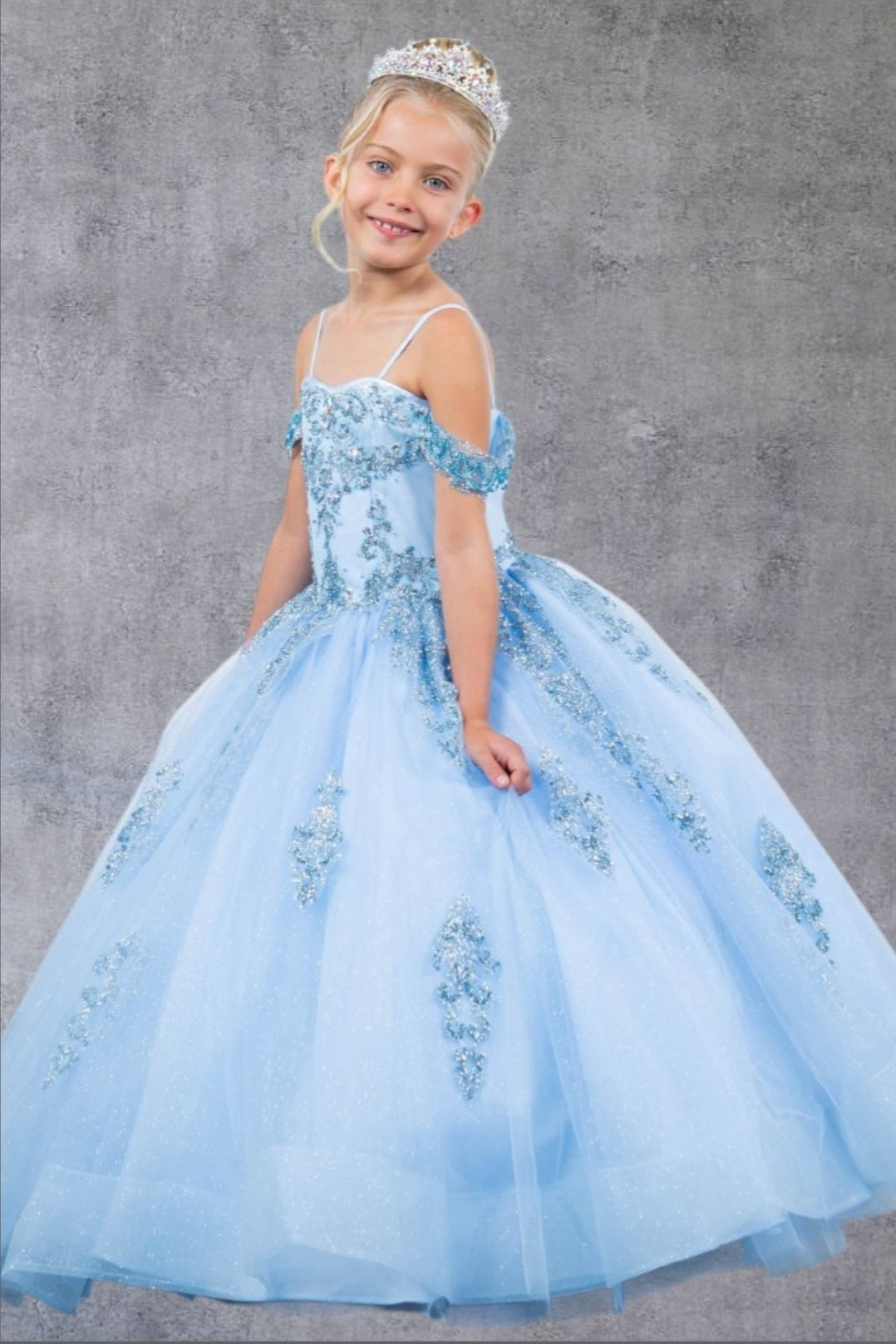 cinderella blue mini dress CINDERELLA DIVINE KV1090 Glitter Printed A-Line Ruffle Short Dress