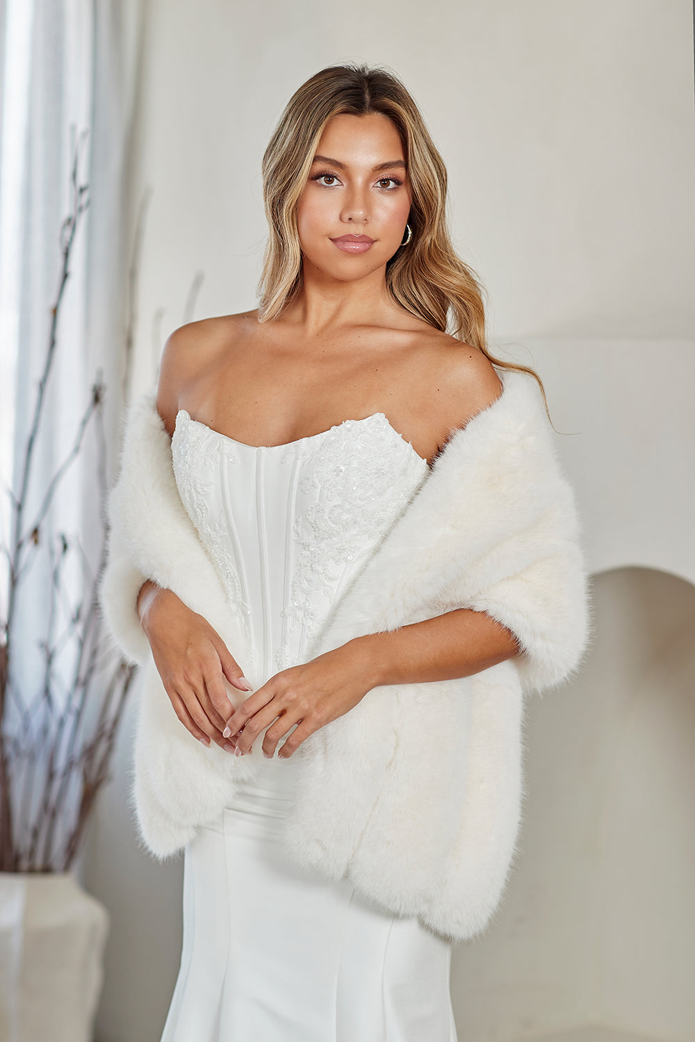 Faux Fur Shawl Wrap