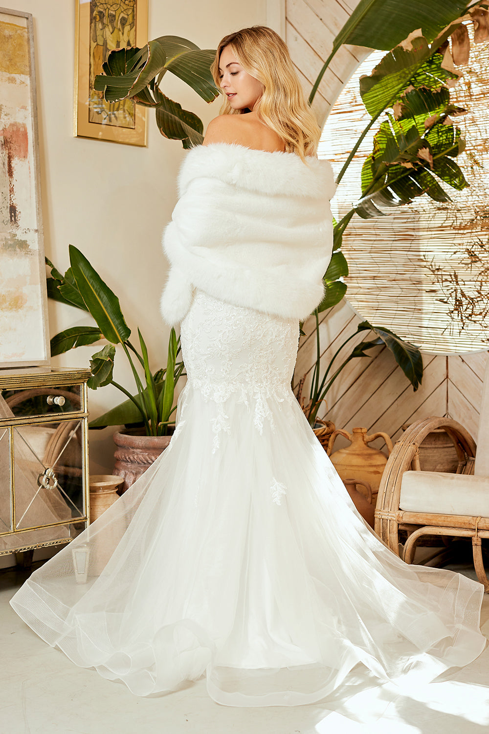 Faux Fur Shawl