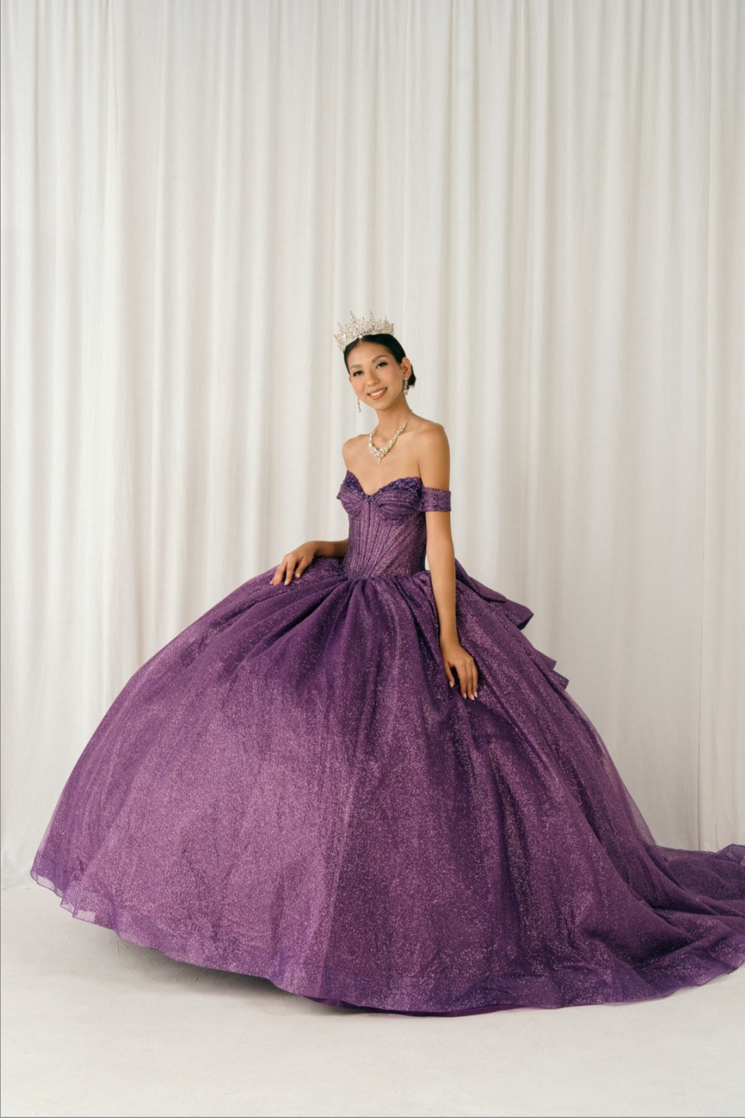 OFF THE SHOULDER SPARKLING BEADED QUINCEANERA BALL GOWN BY CINDERELLA COUTURE 8460JQ Bridal Hive OFF THE SHOULDER SPARKLING BEADED QUINCEANERA BALL GOWN BY CINDERELLA COUTURE 8460JQ Bridal Hive