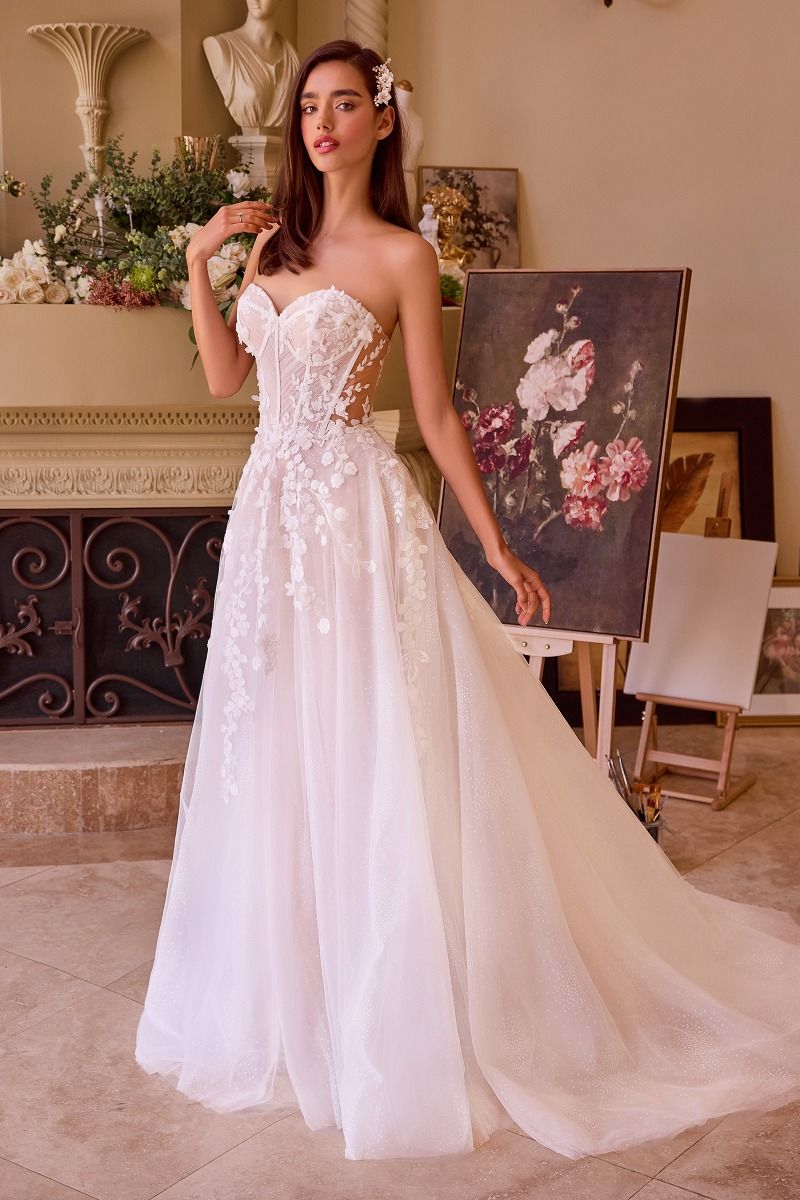 Andrea and Leo WL032 Long Prom Dress Off White / 10 Andrea and Leo WL032 Long Prom Dress Off White / 10