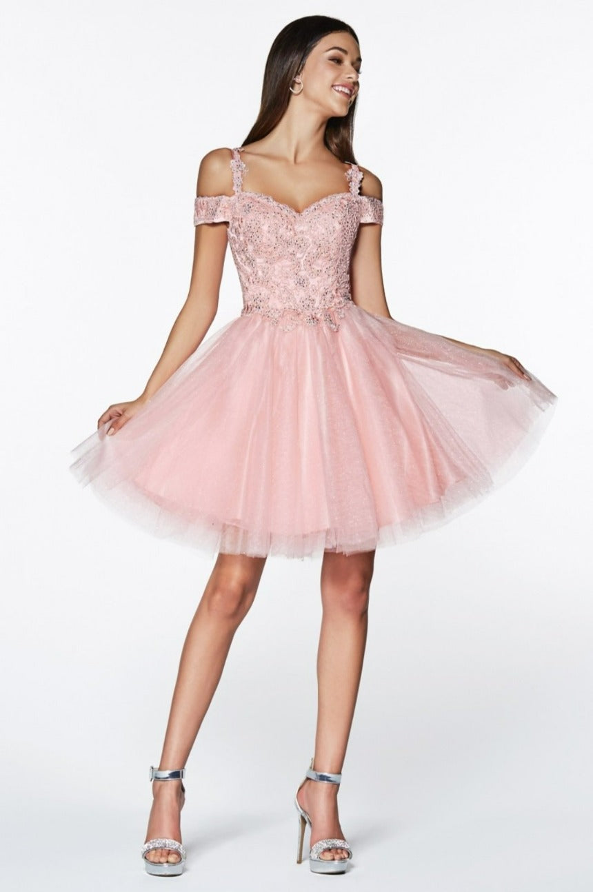 light pink dama dresses Long Strappy-Back Faviana Pink Prom Dress