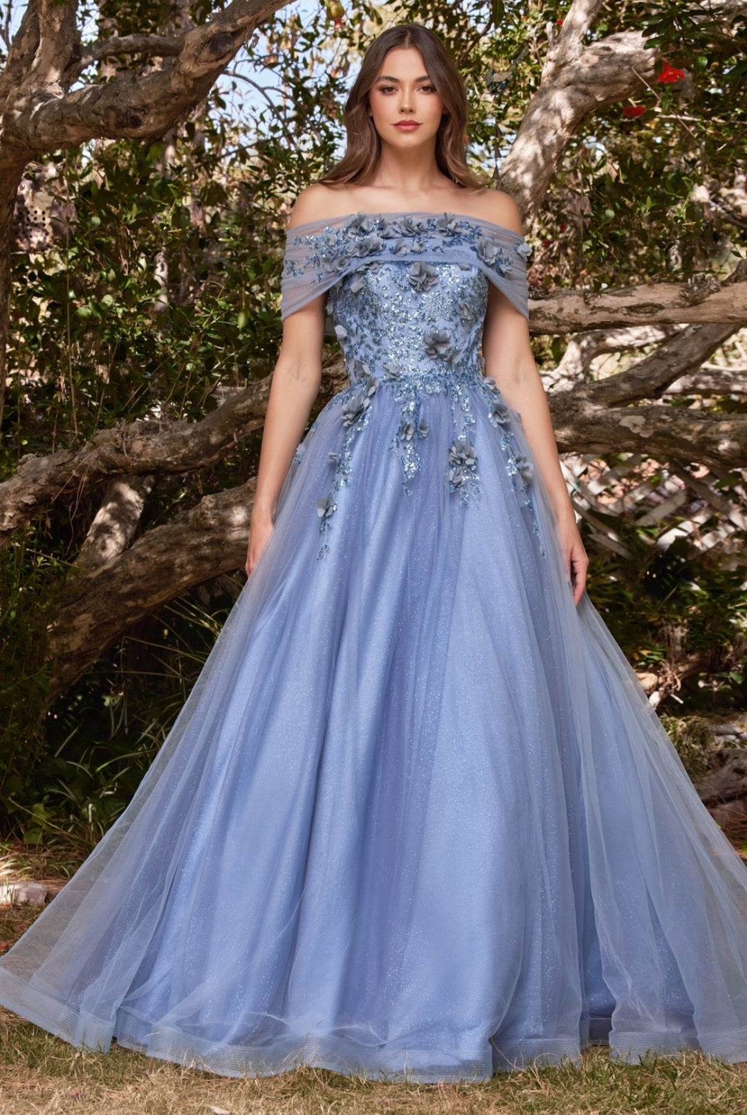 STRAPLESS GLITTER LAYERED TULLE BALL GOWN LADIVINE BY CINDERELLA DIVINE CD955 Bridal Hive STRAPLESS GLITTER LAYERED TULLE BALL GOWN LADIVINE BY CINDERELLA DIVINE CD955 Bridal Hive